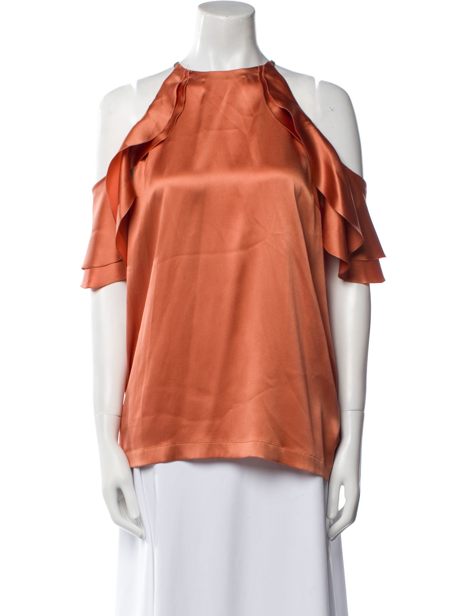 Brunello Cucinelli Silk Off-The-Shoulder Blouse