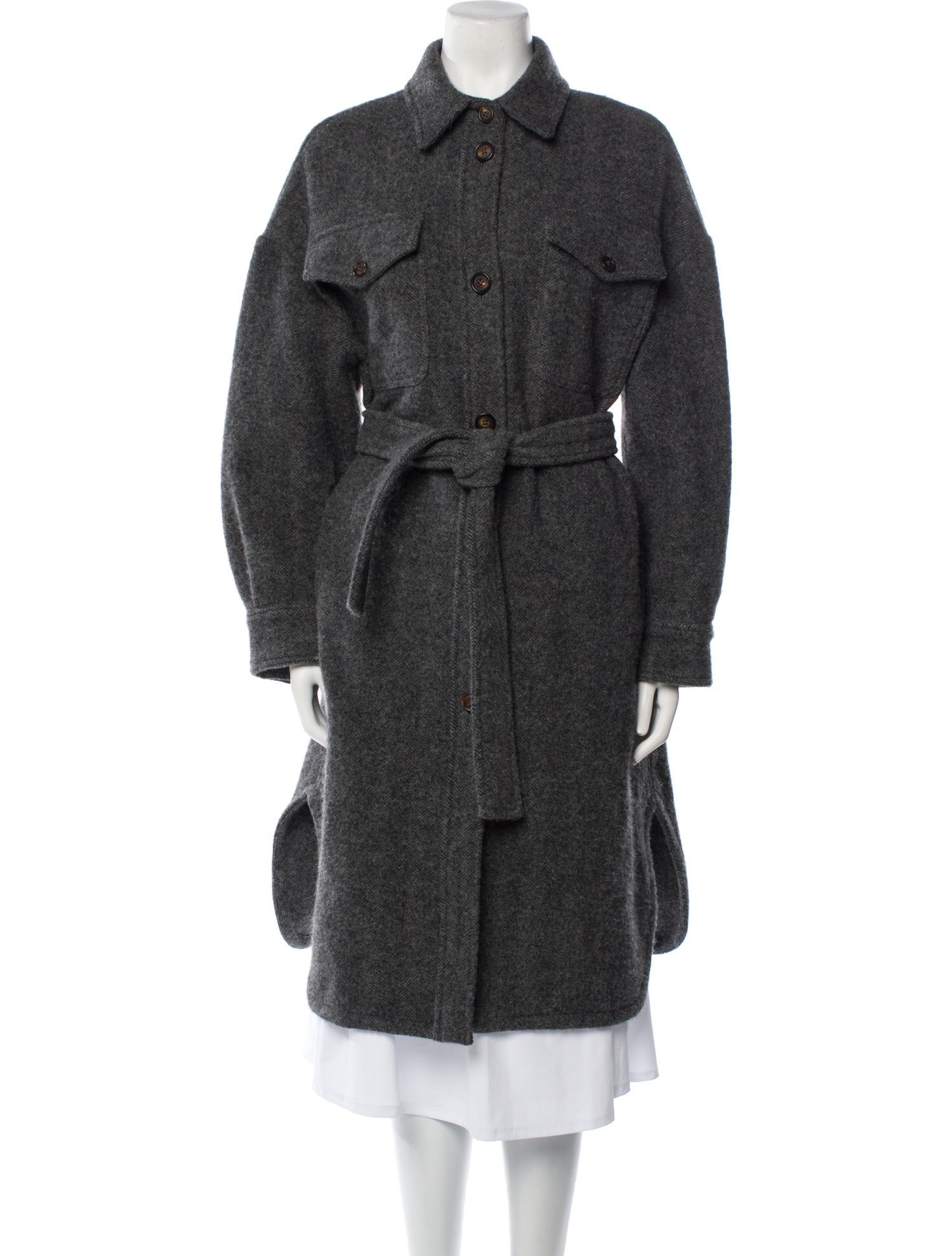 Brunello Cucinelli Virgin Wool Trench Coat