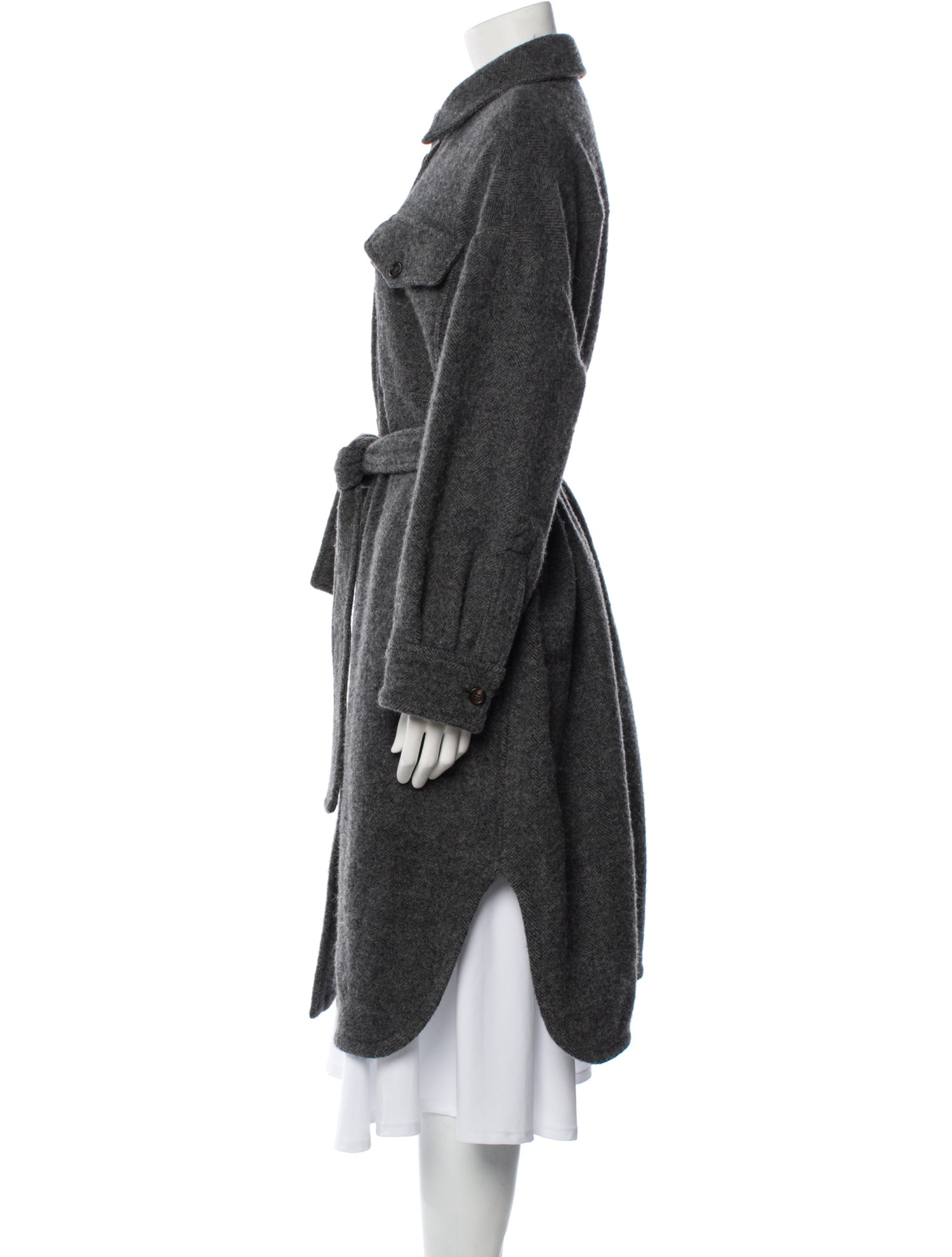 Brunello Cucinelli Virgin Wool Trench Coat