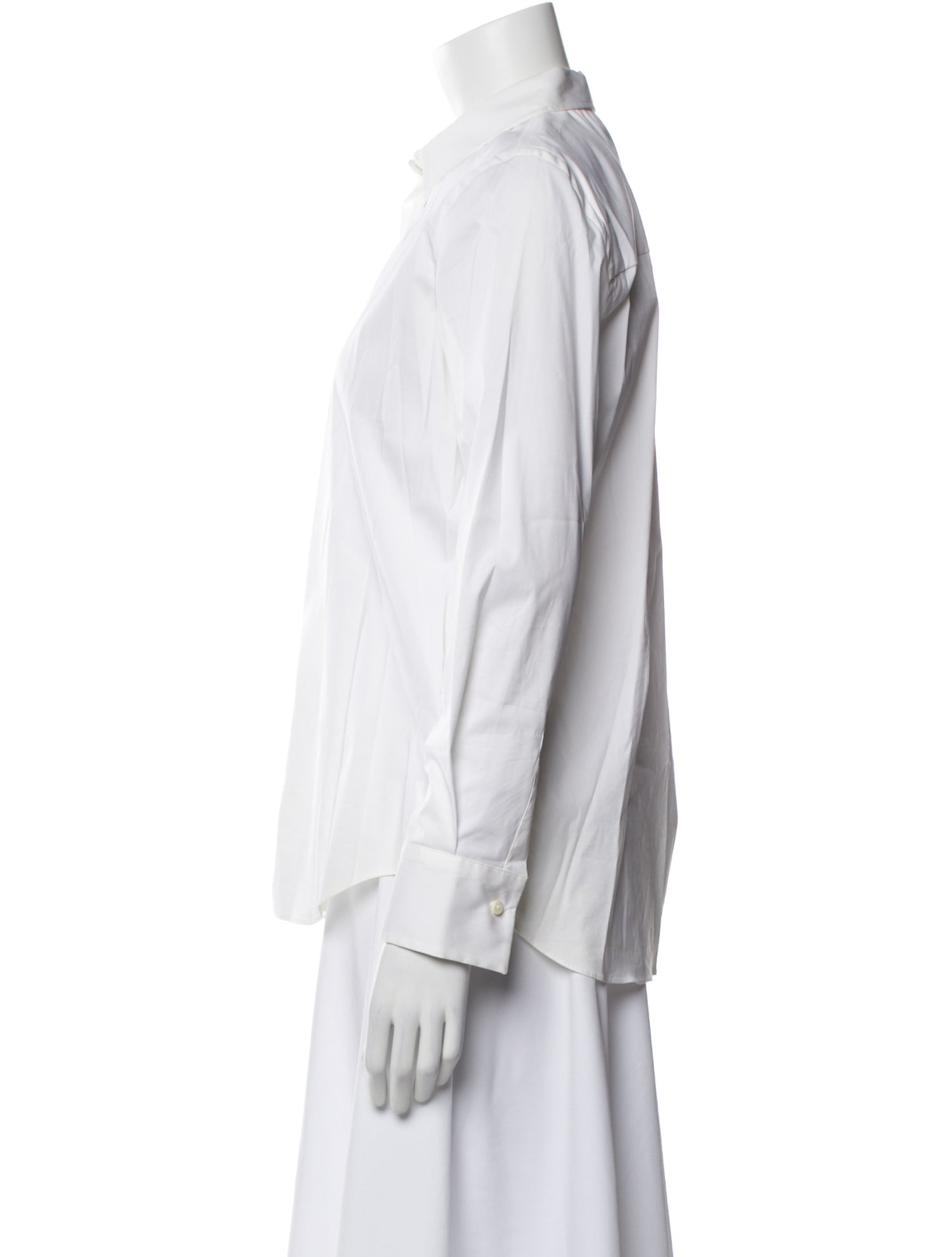 Brunello Cucinelli Long Sleeve Button-Up Top