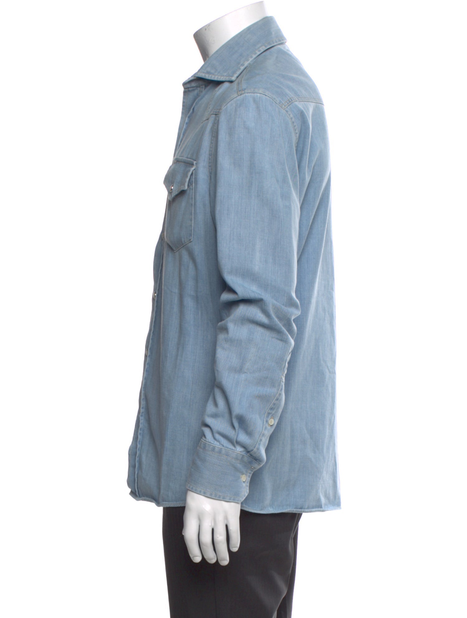 Brunello Cucinelli Long Sleeve Denim Shirt