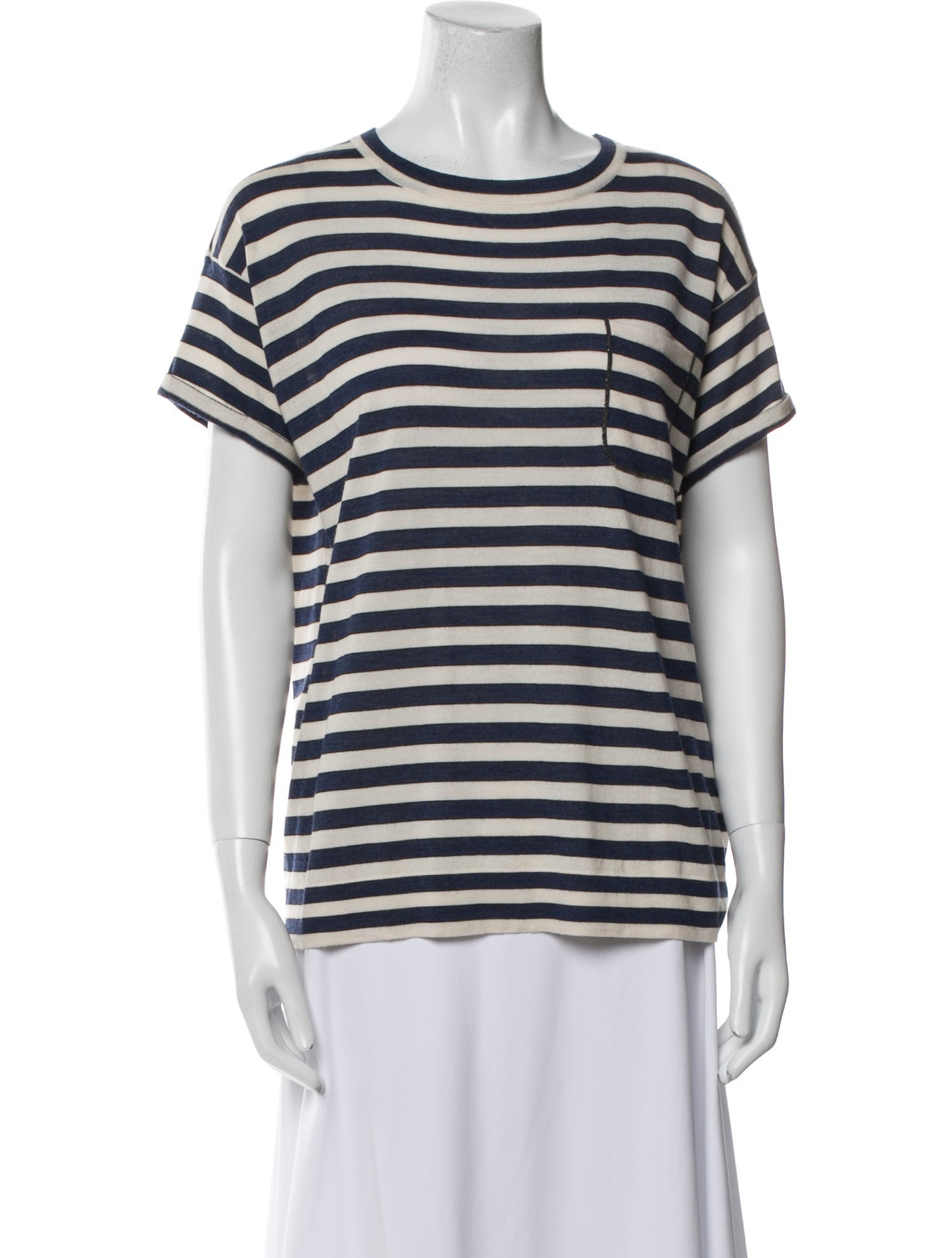 Brunello Cucinelli Virgin Wool Striped Sweater w/ Tags