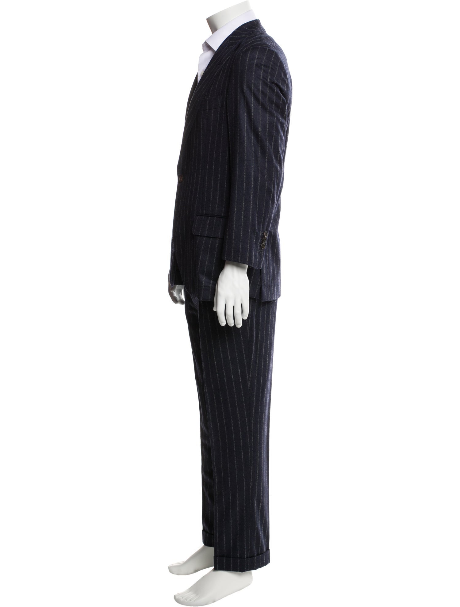 Brunello Cucinelli Wool Striped Two-Piece Suit
