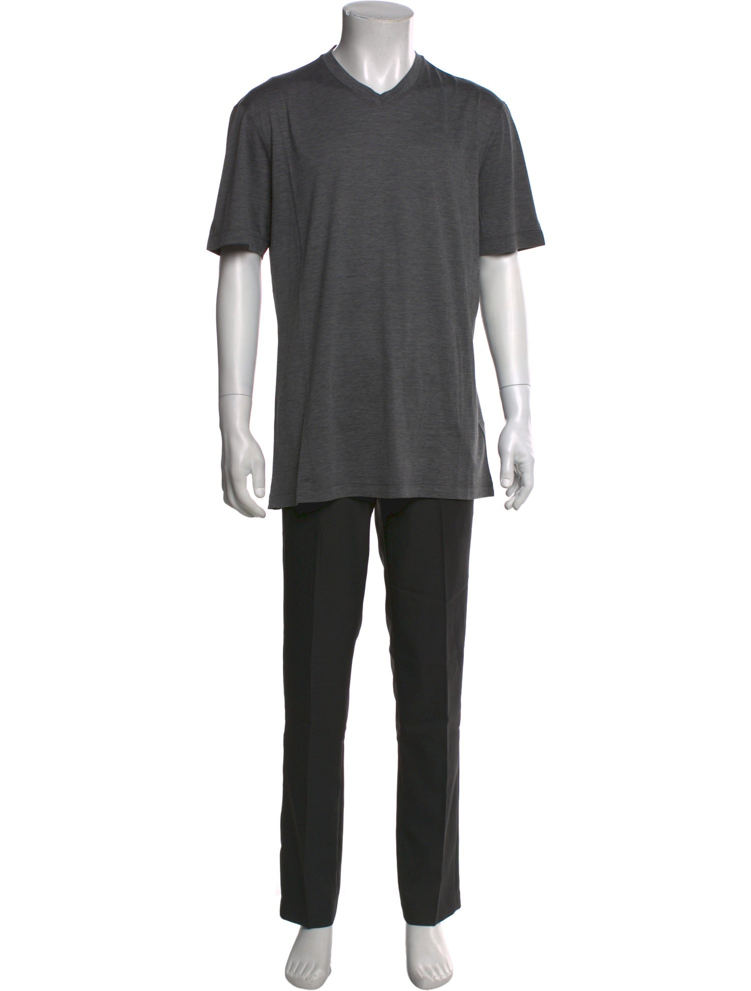 Brunello Cucinelli Silk V-Neck T-Shirt