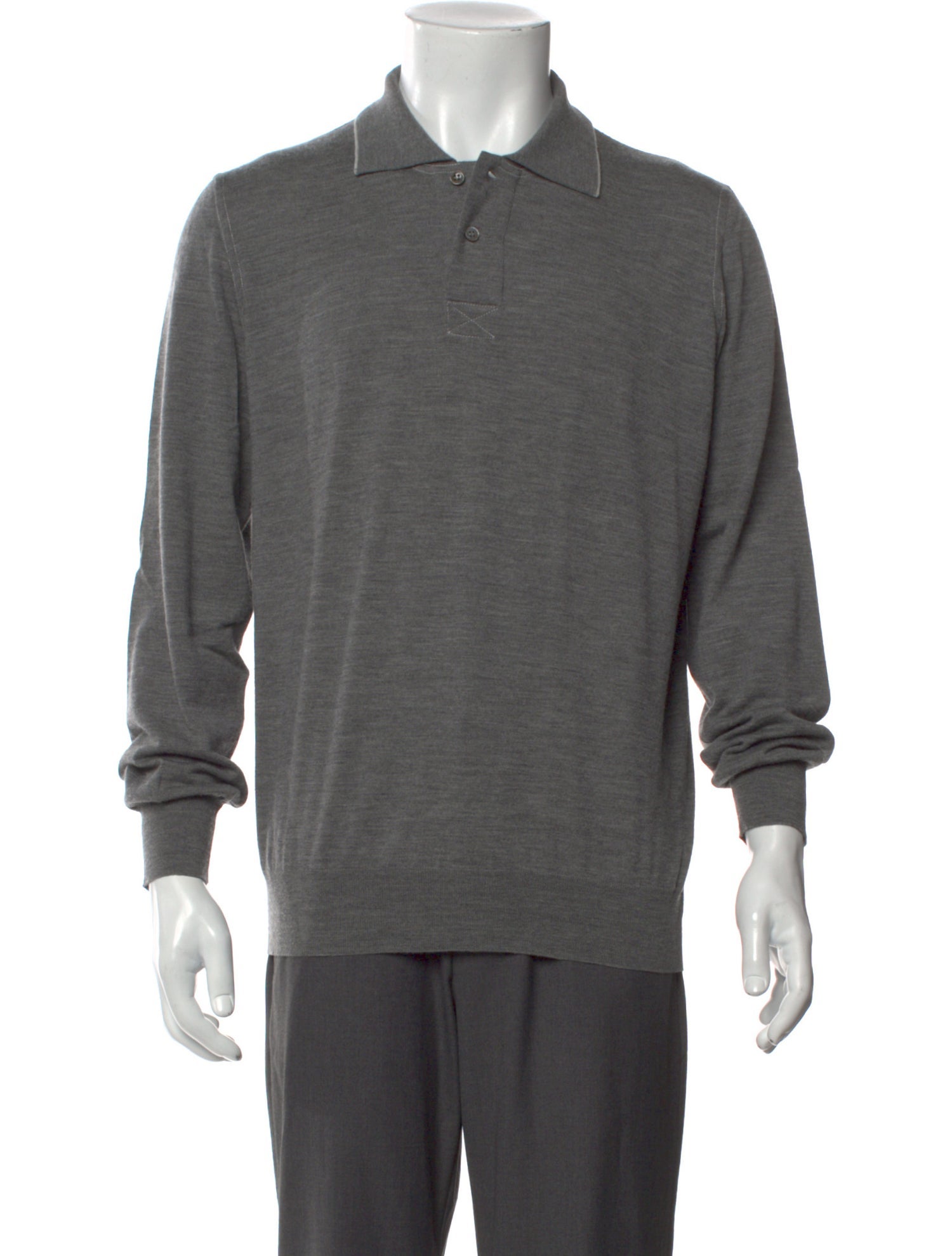 Brunello Cucinelli Wool Collar Polo Shirt