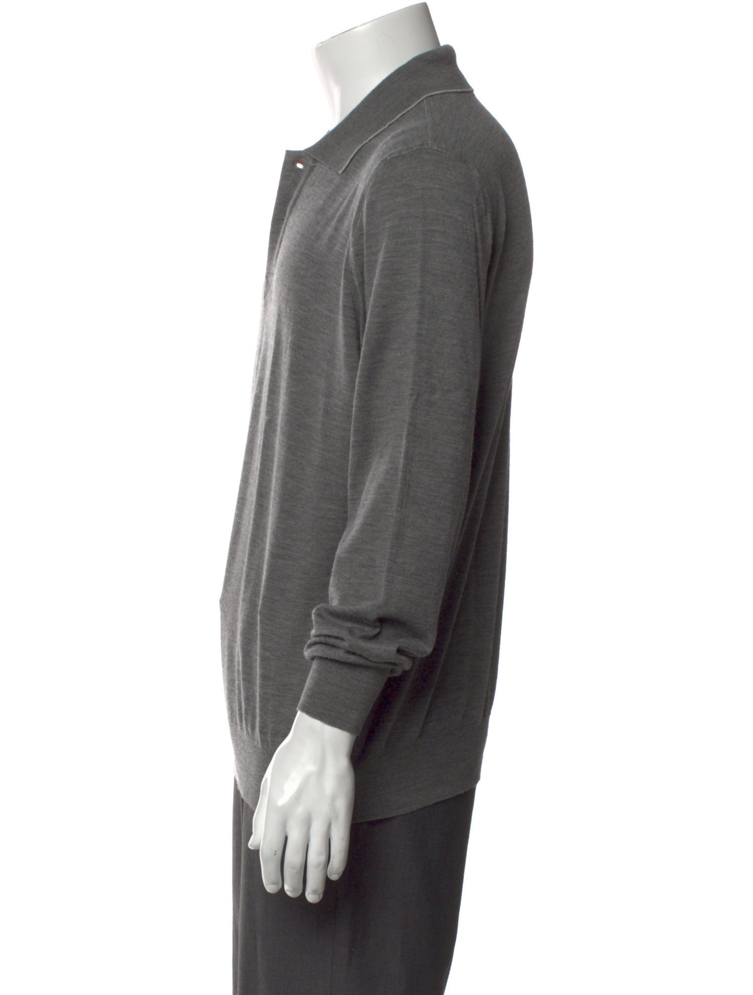 Brunello Cucinelli Wool Collar Polo Shirt