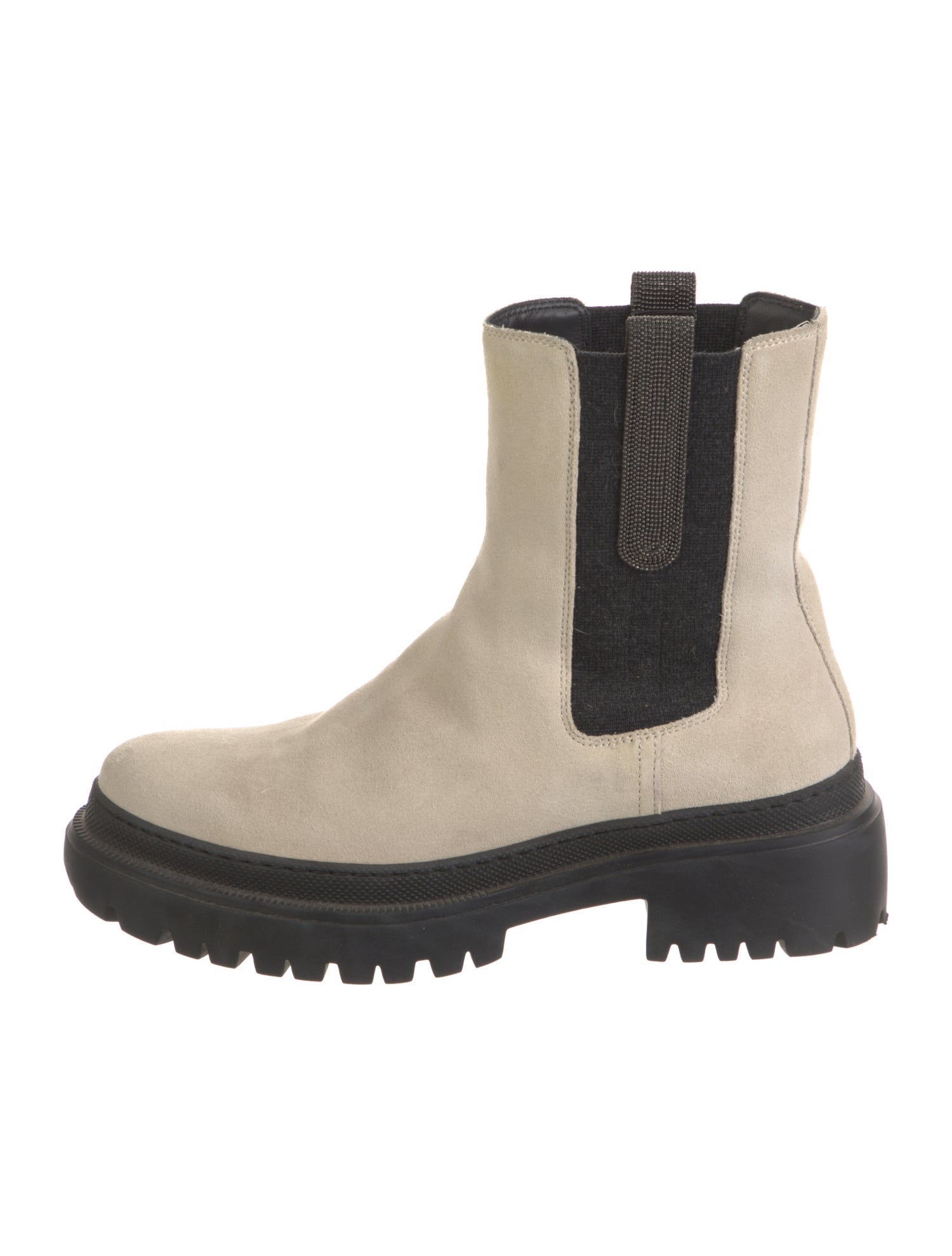 Brunello Cucinelli Monili Suede Chelsea Boots