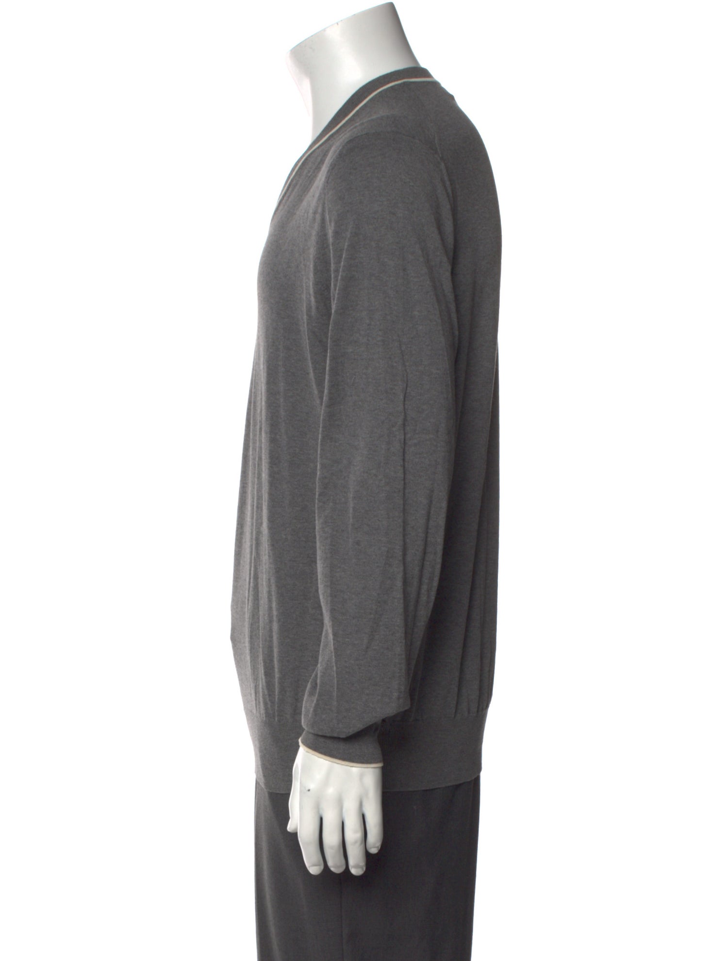 Brunello Cucinelli V-Neck Long Sleeve Pullover