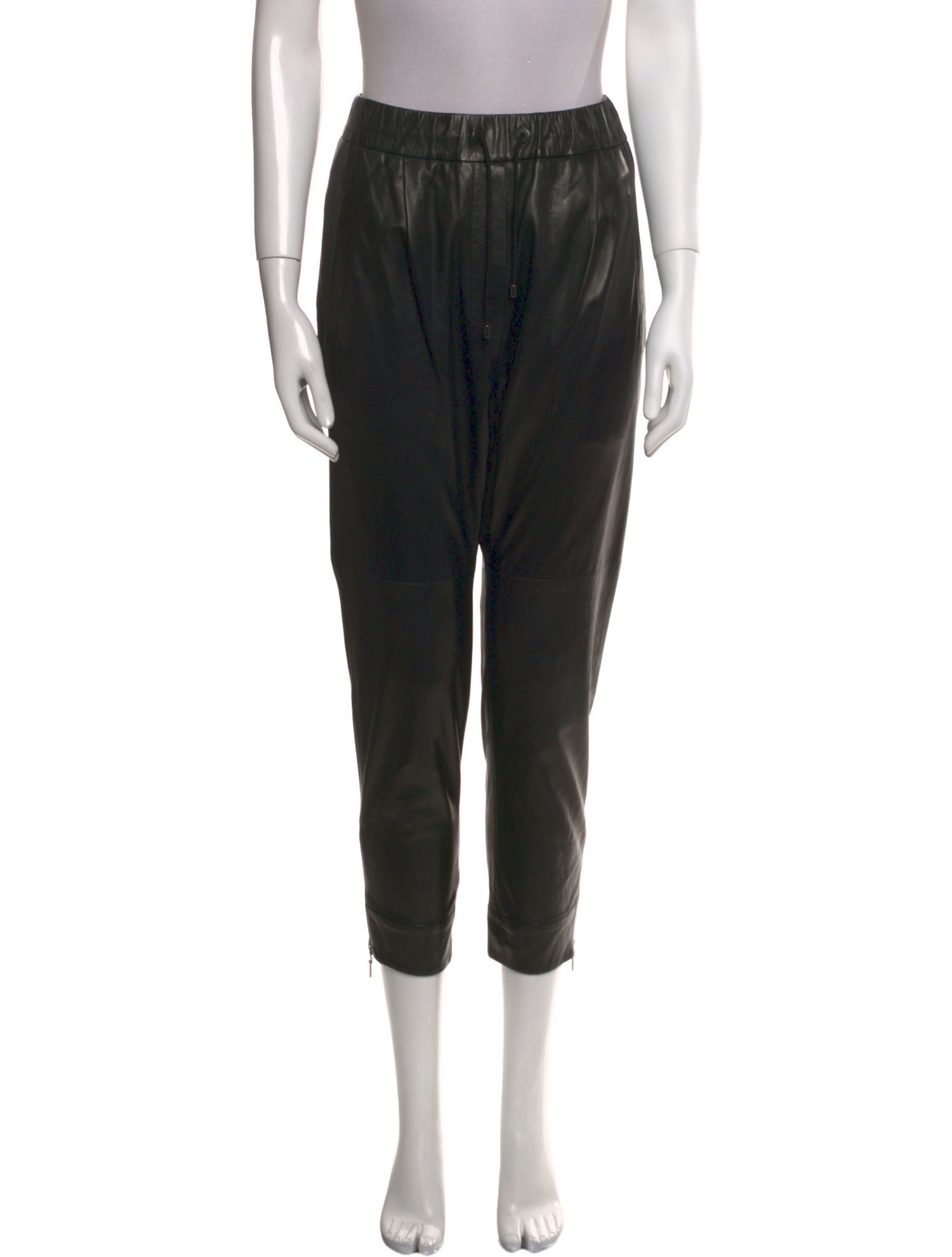 Brunello Cucinelli Leather Skinny Leg Pants