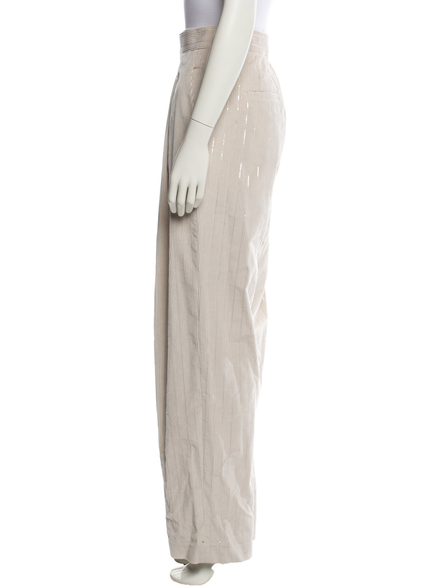 Brunello Cucinelli Striped Wide Leg Pants