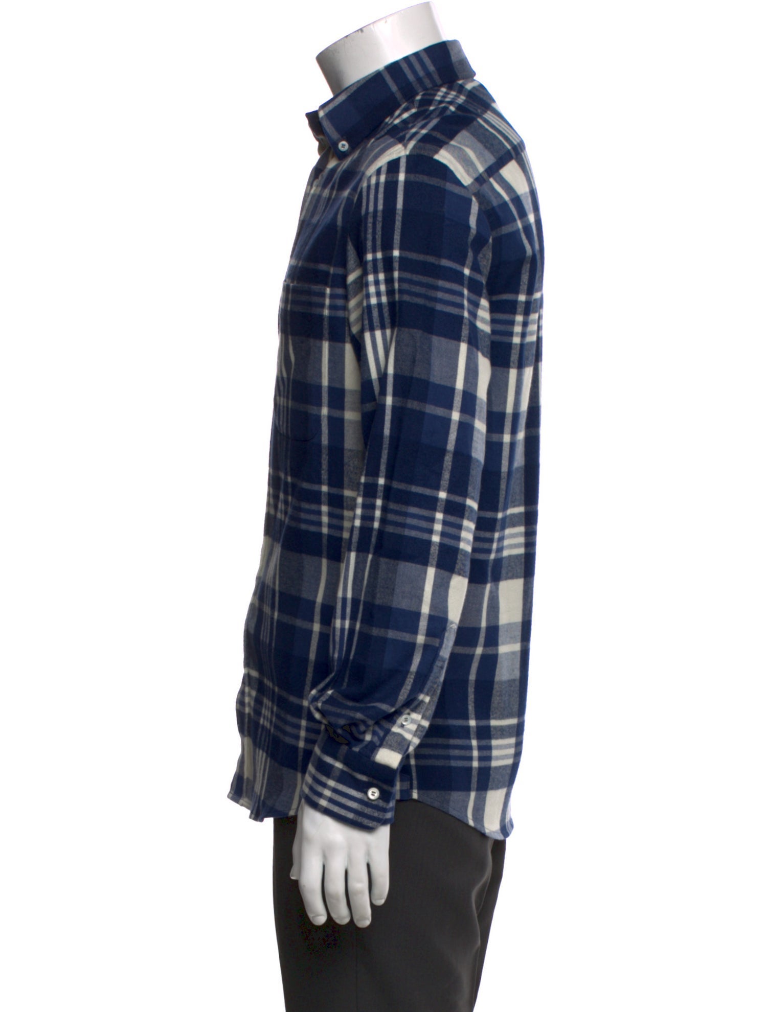 Brunello Cucinelli Plaid Print Long Sleeve Shirt