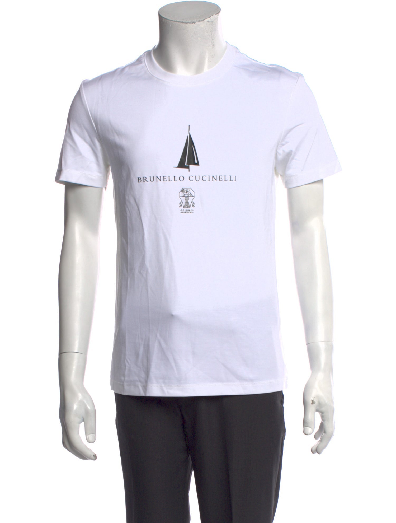 Brunello Cucinelli Graphic Print Crew Neck T-Shirt