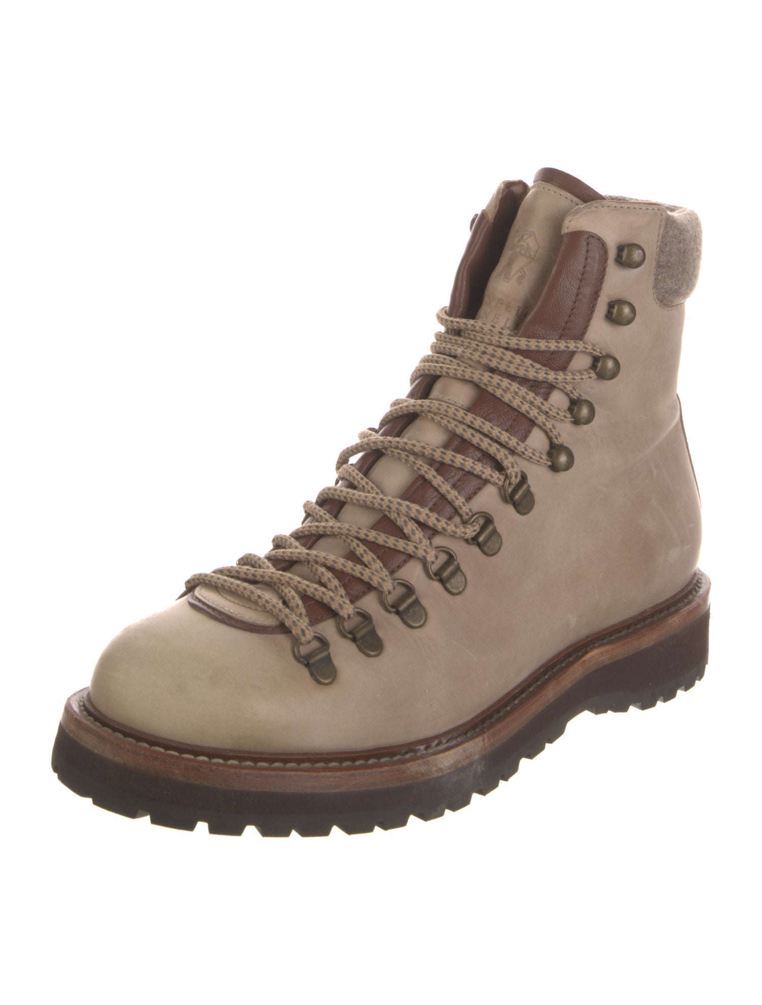 Brunello Cucinelli Leather Hiking Boots