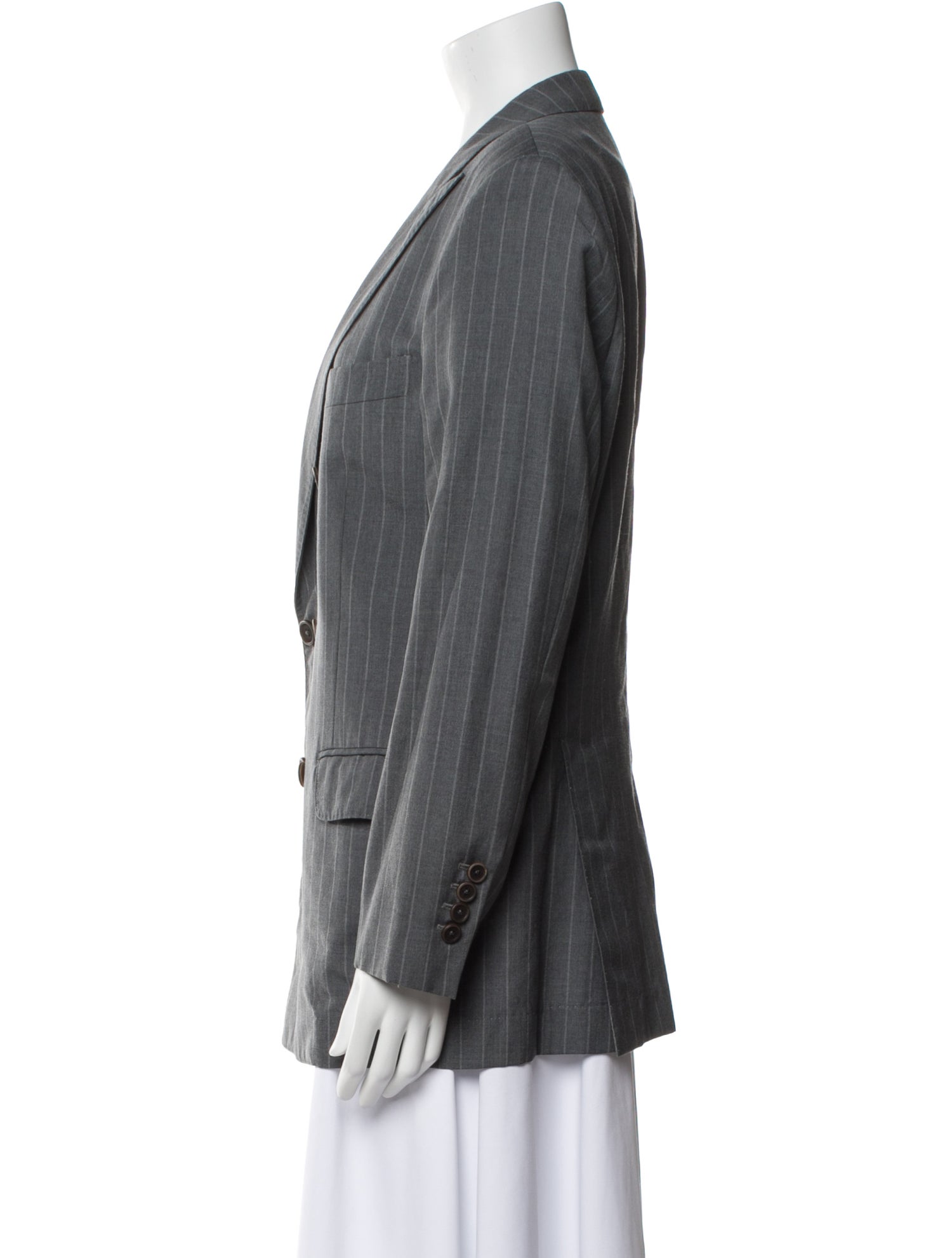 Brunello Cucinelli Wool Striped Blazer