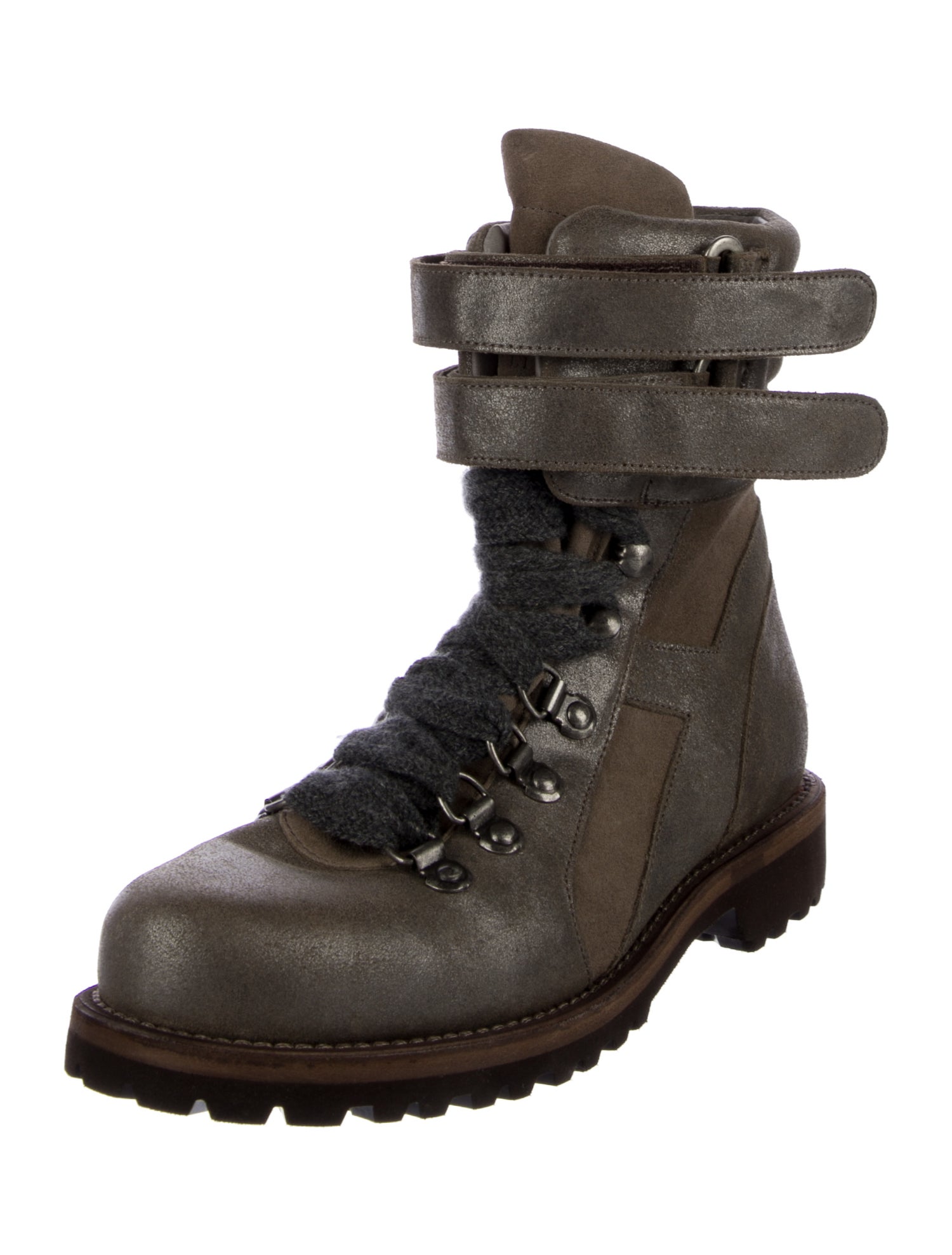 Brunello Cucinelli Suede Combat Boots