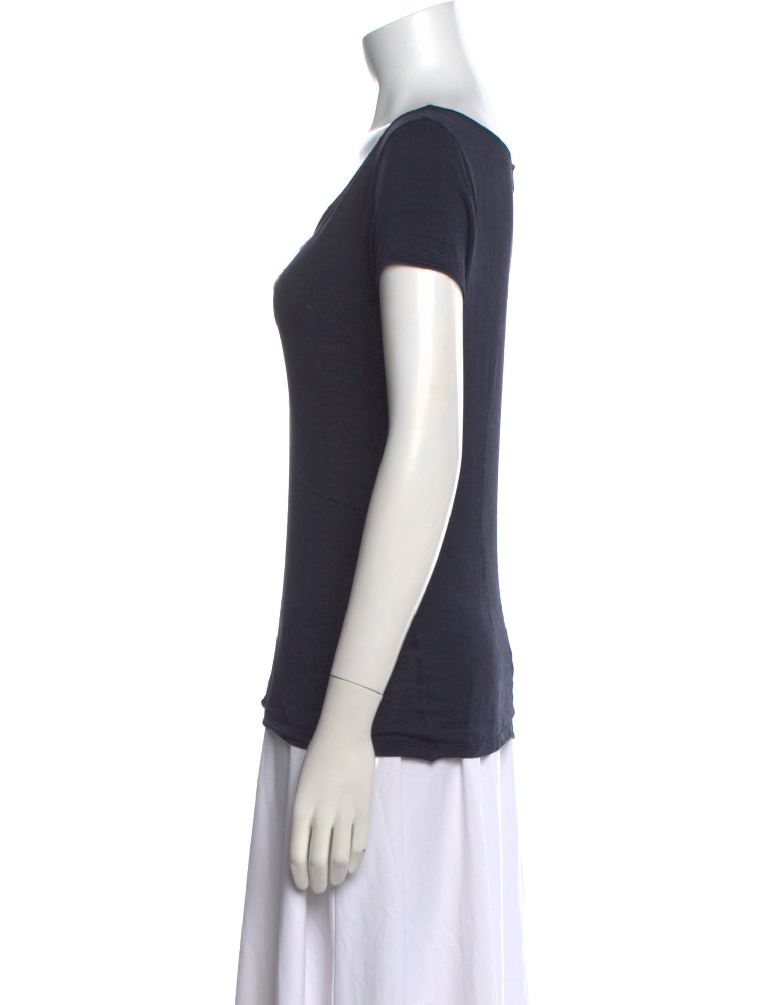Brunello Cucinelli Silk Scoop Neck T-Shirt