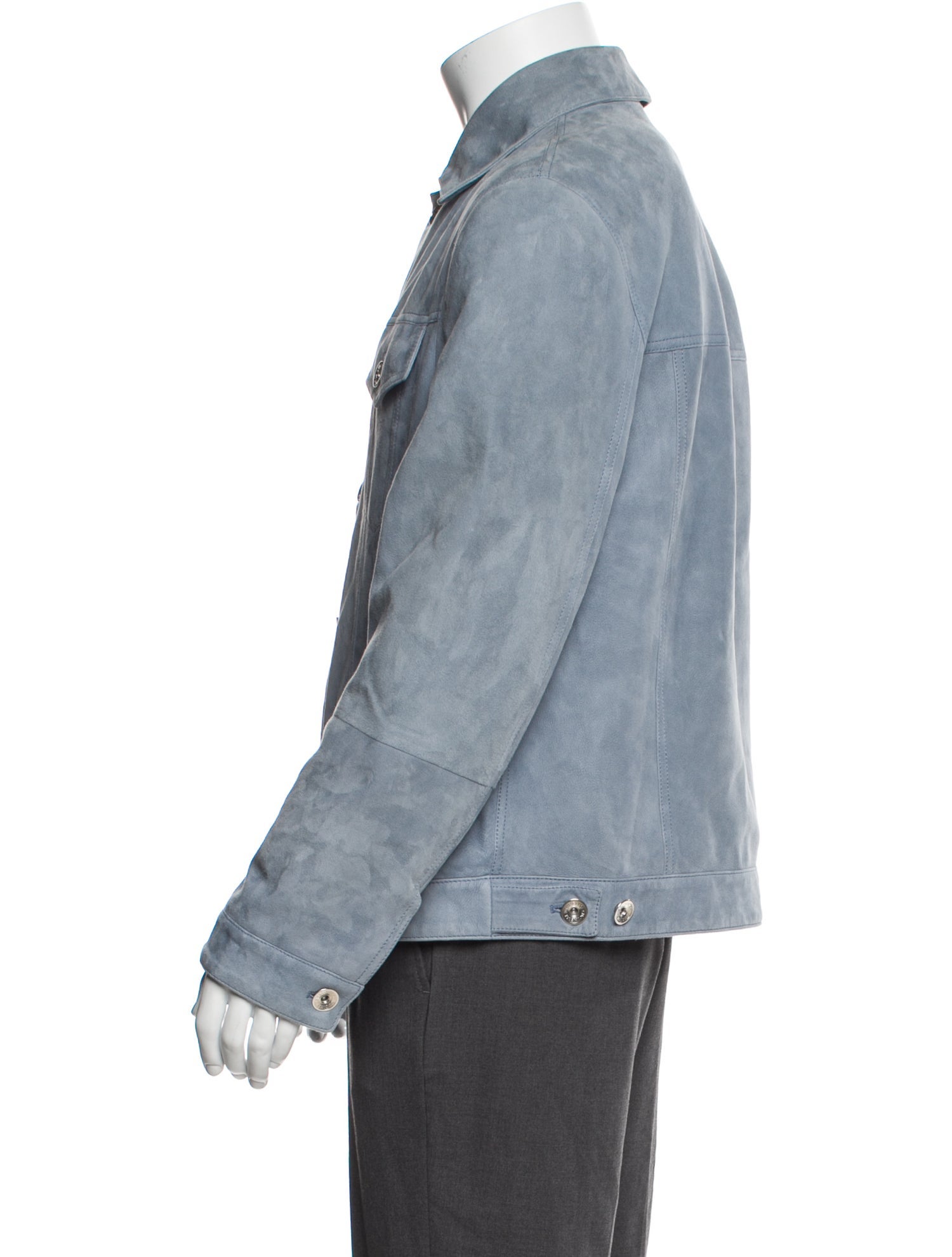 Brunello Cucinelli Leather Denim Jacket