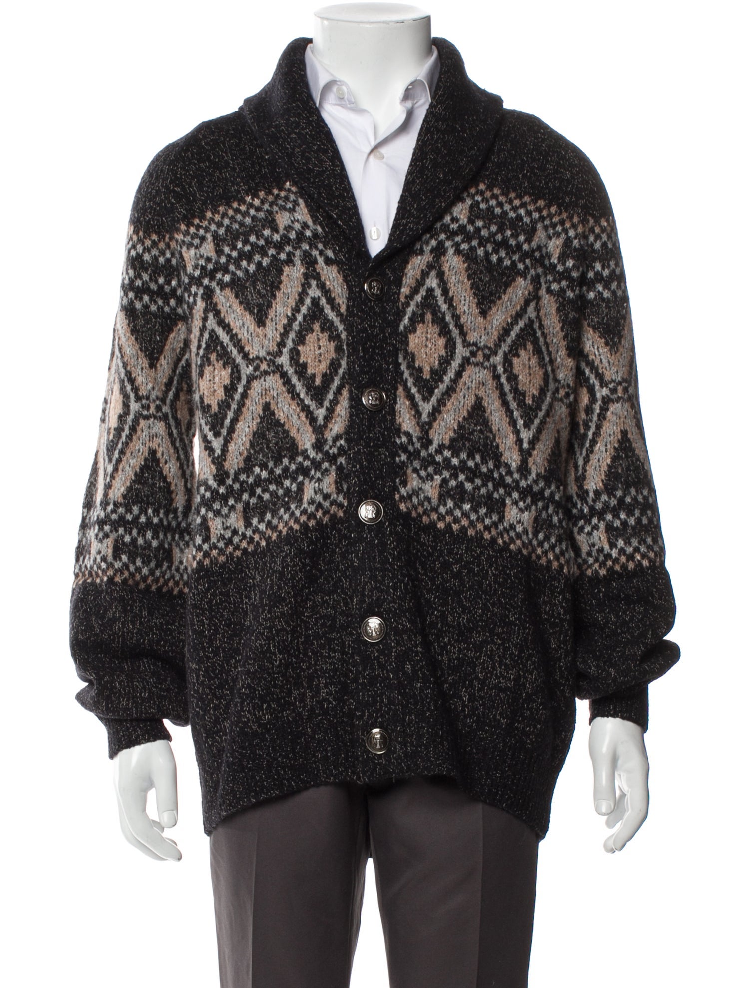 Brunello Cucinelli Virgin Wool Printed Cardigan