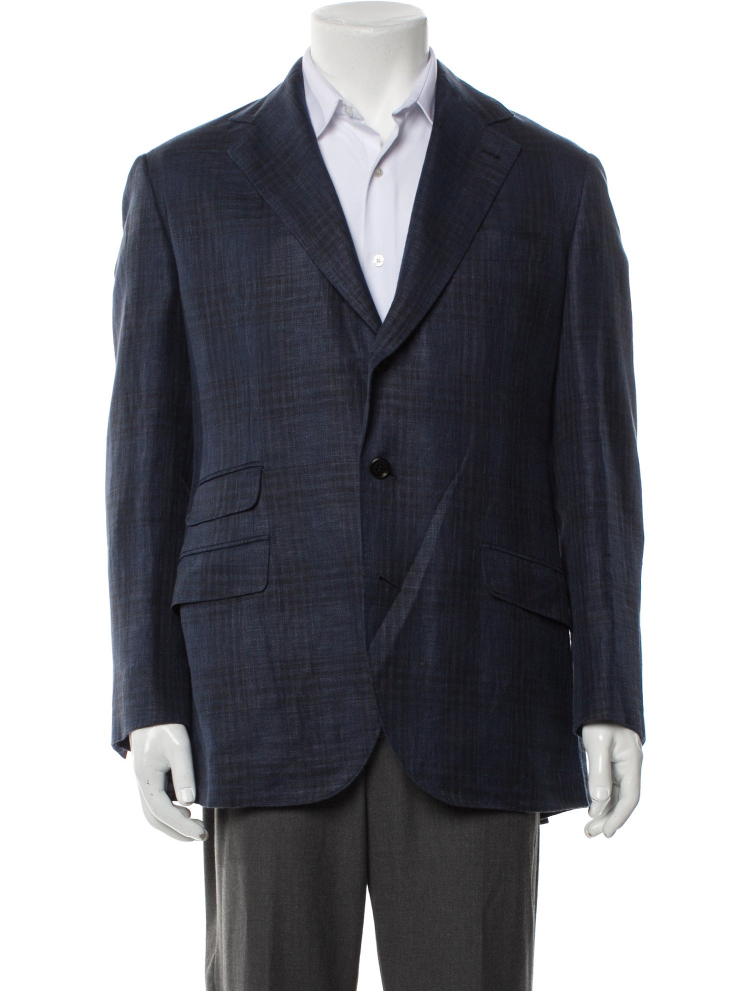Brunello Cucinelli Wool Plaid Print Blazer