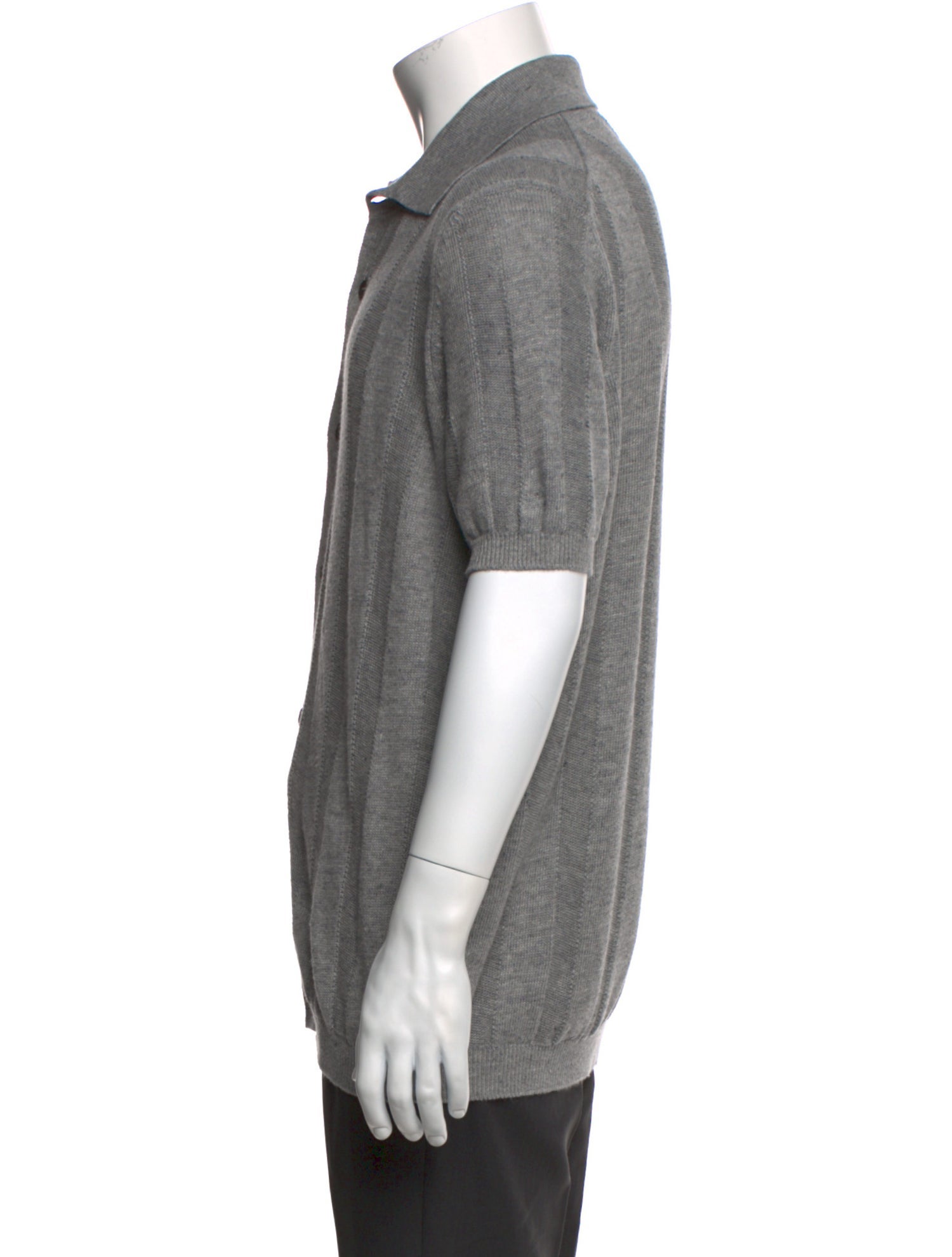 Brunello Cucinelli Wool Collar Polo Shirt