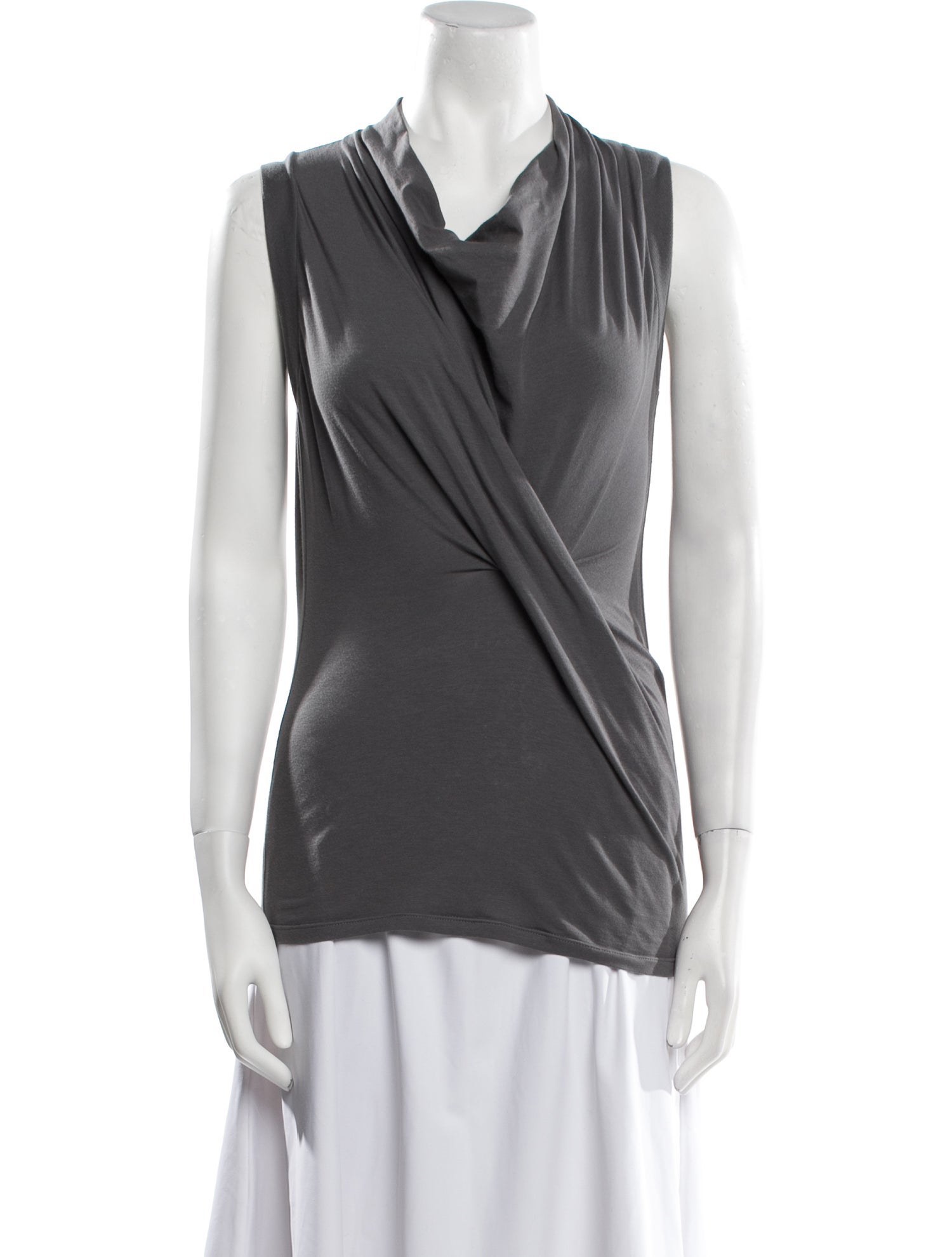 Brunello Cucinelli Cowl Neck Sleeveless Top