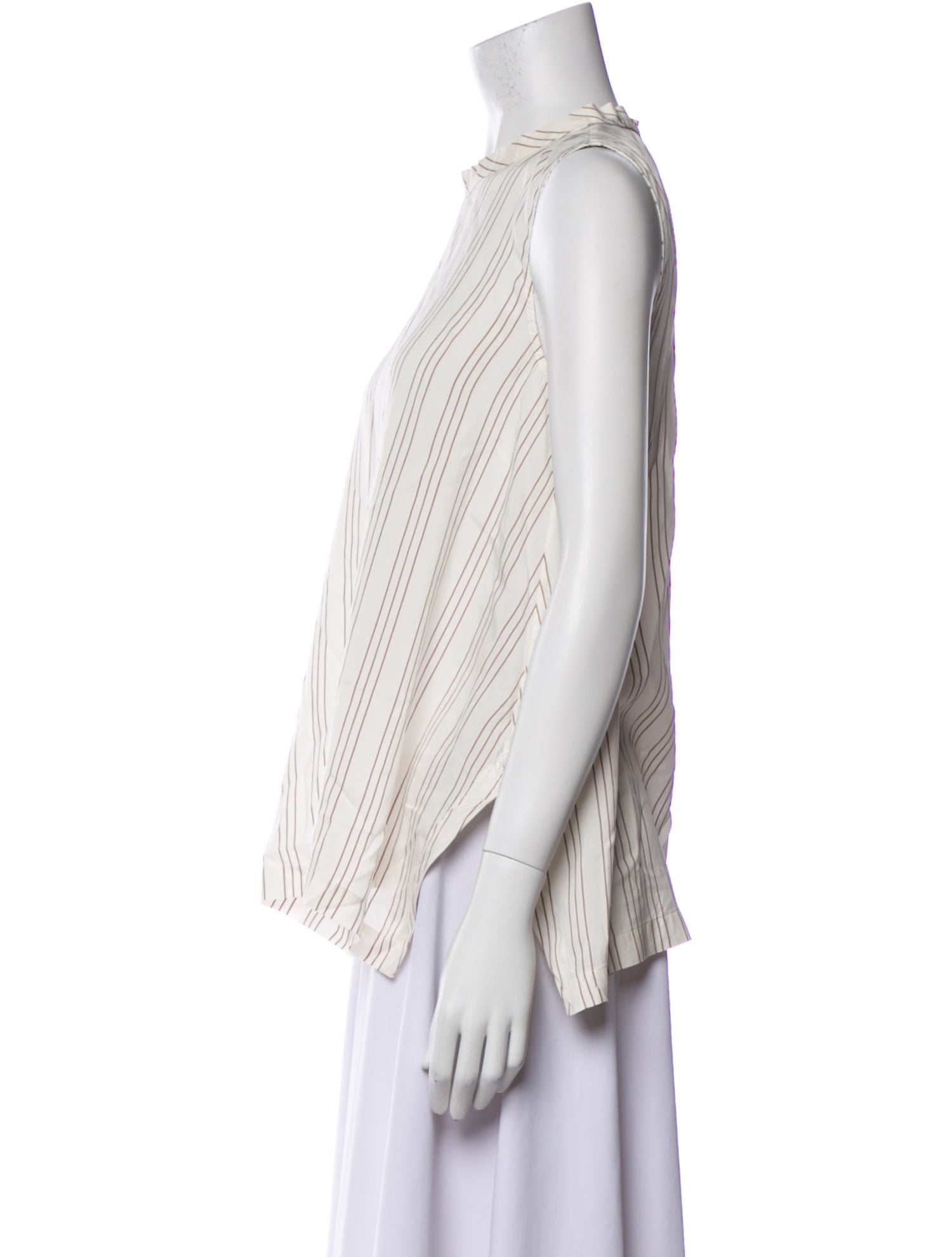 Brunello Cucinelli Silk Striped Blouse