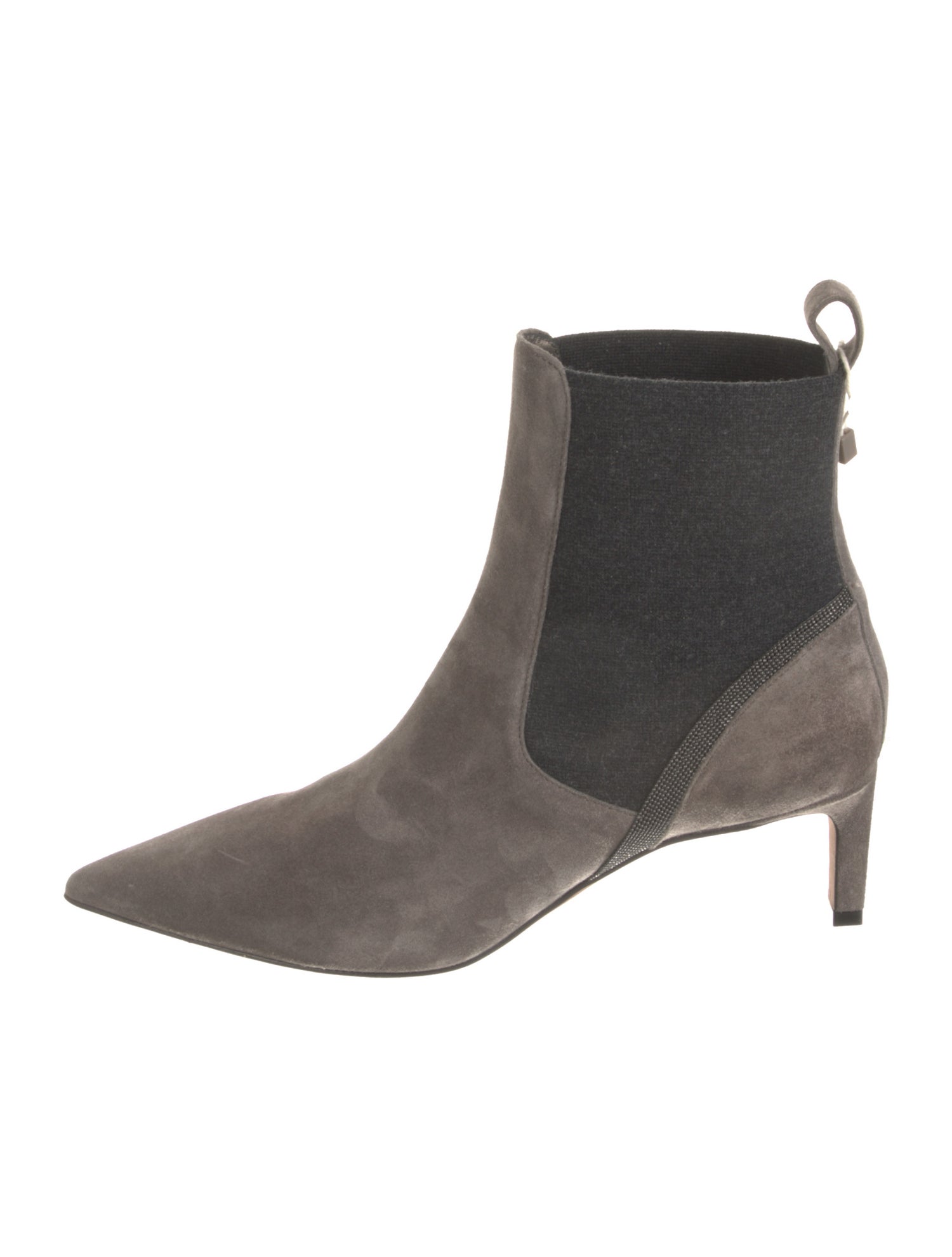 Brunello Cucinelli Monili Suede Chelsea Boots