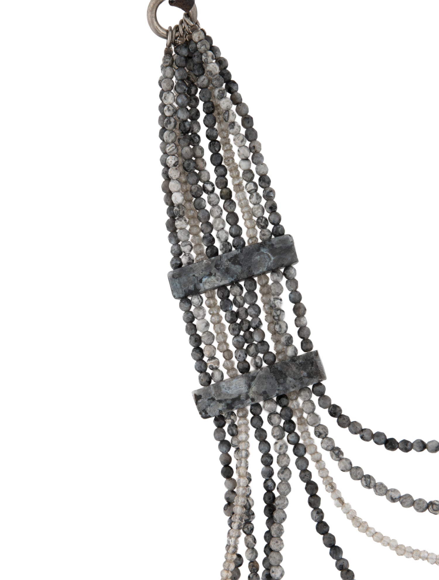 Brunello Cucinelli Suede & Stone Bead Multistrand Necklace