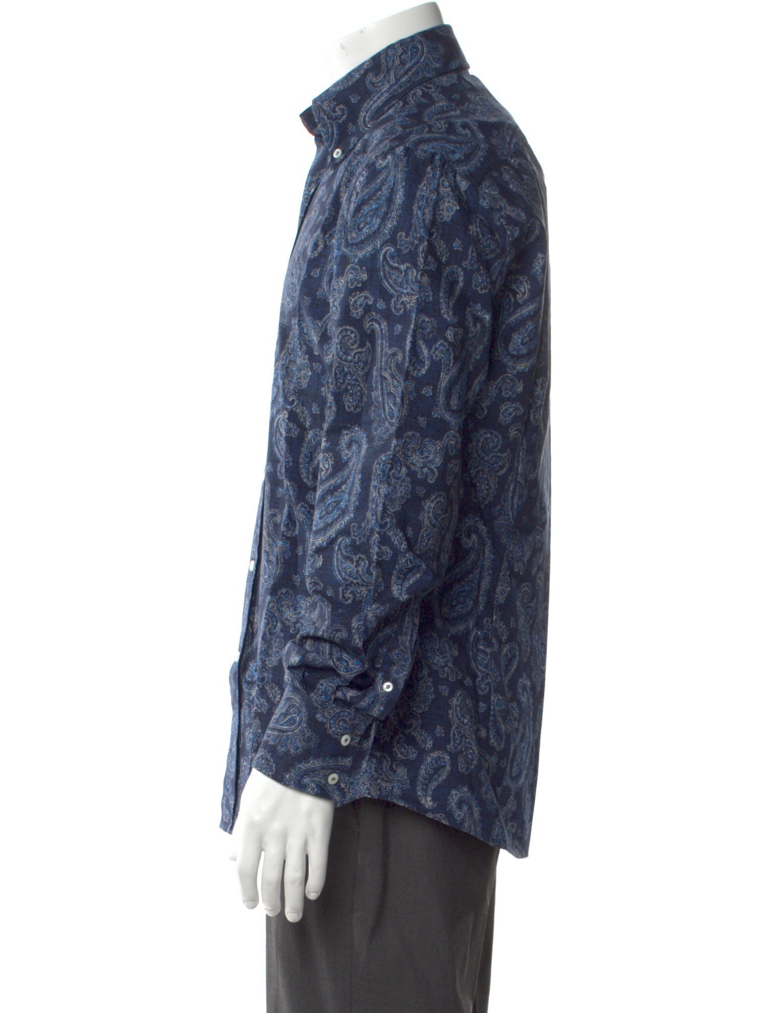 Brunello Cucinelli Paisley Print Long Sleeve Shirt