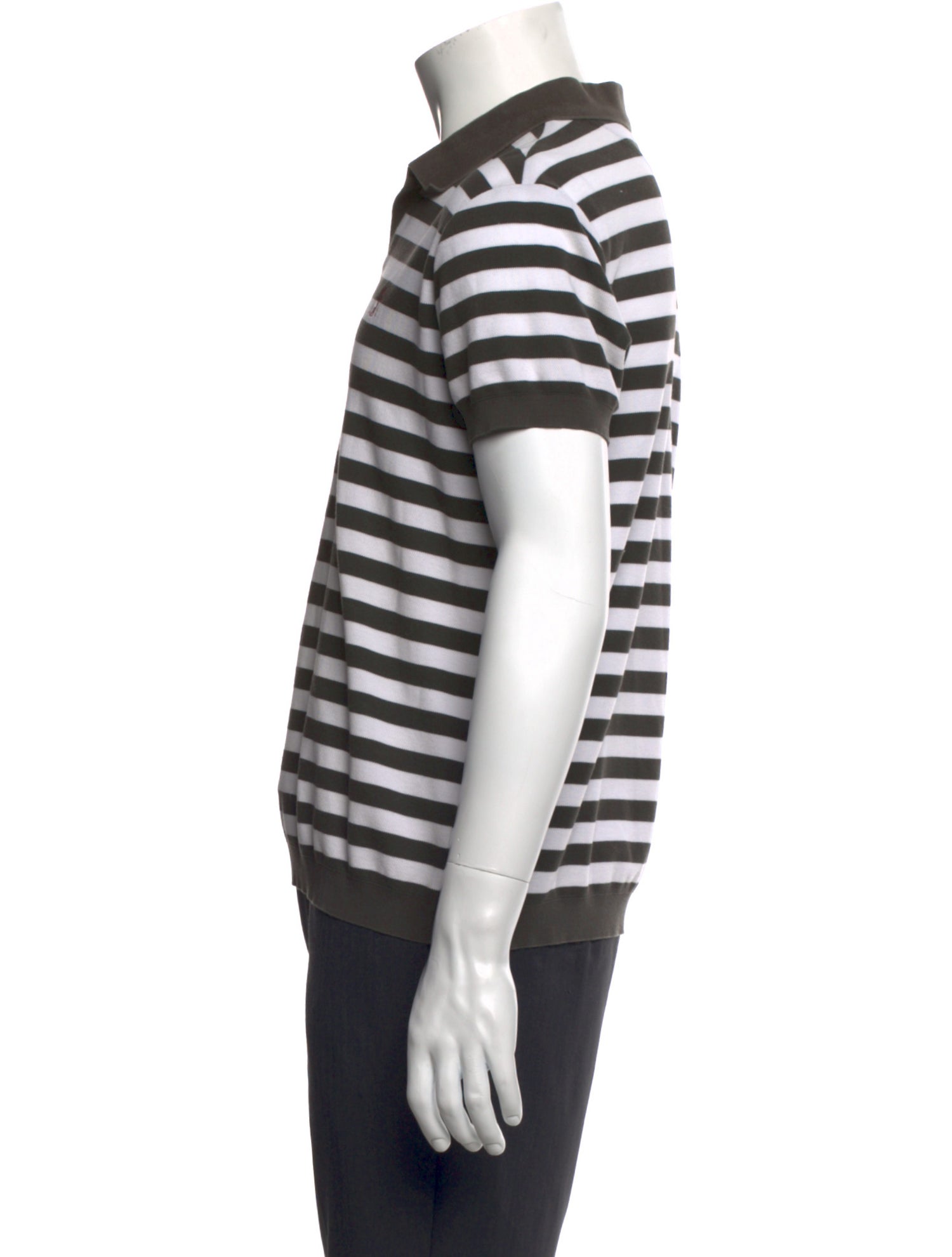 Brunello Cucinelli Striped Crew Neck Polo Shirt