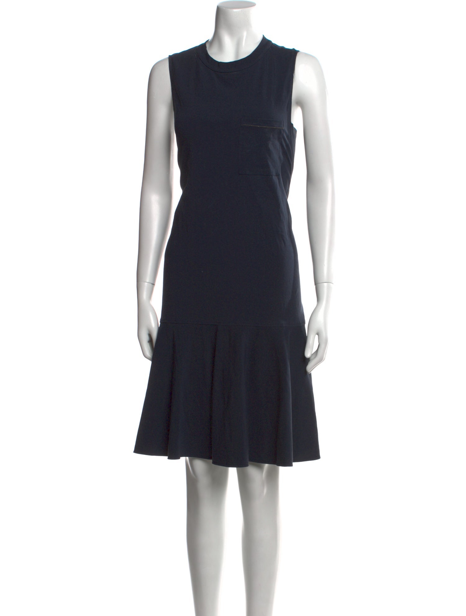 Crew Neck Knee-Length Dress