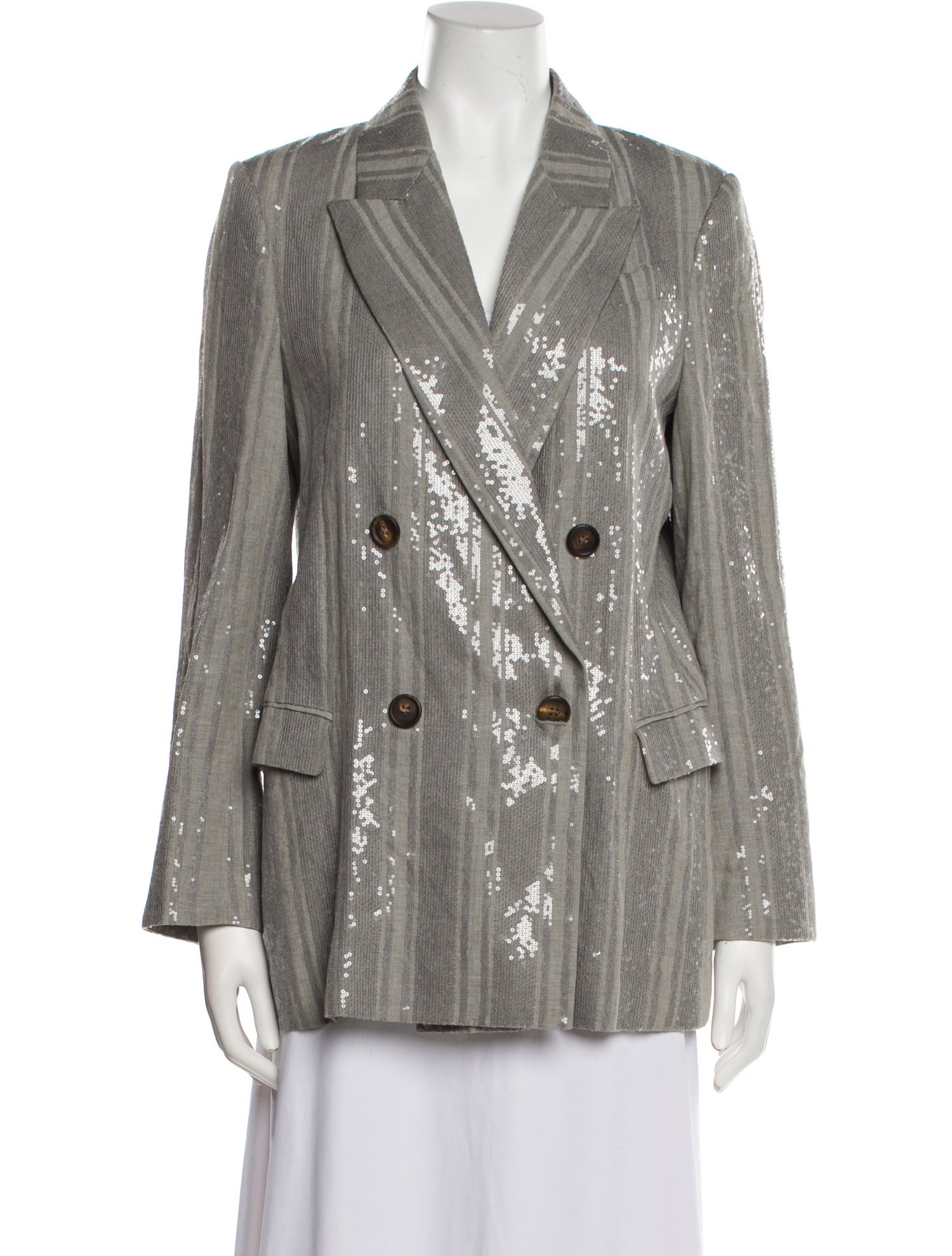 Brunello Cucinelli Linen Striped Blazer