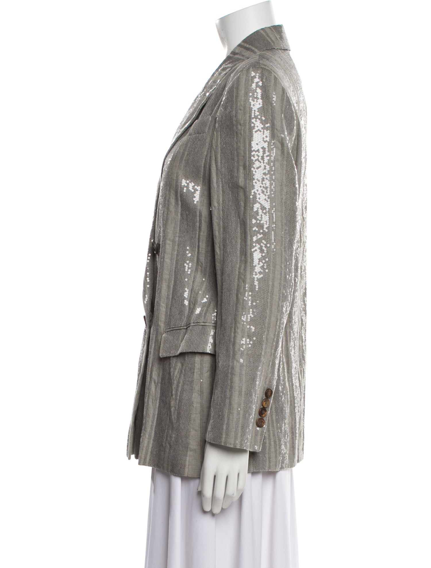 Brunello Cucinelli Linen Striped Blazer