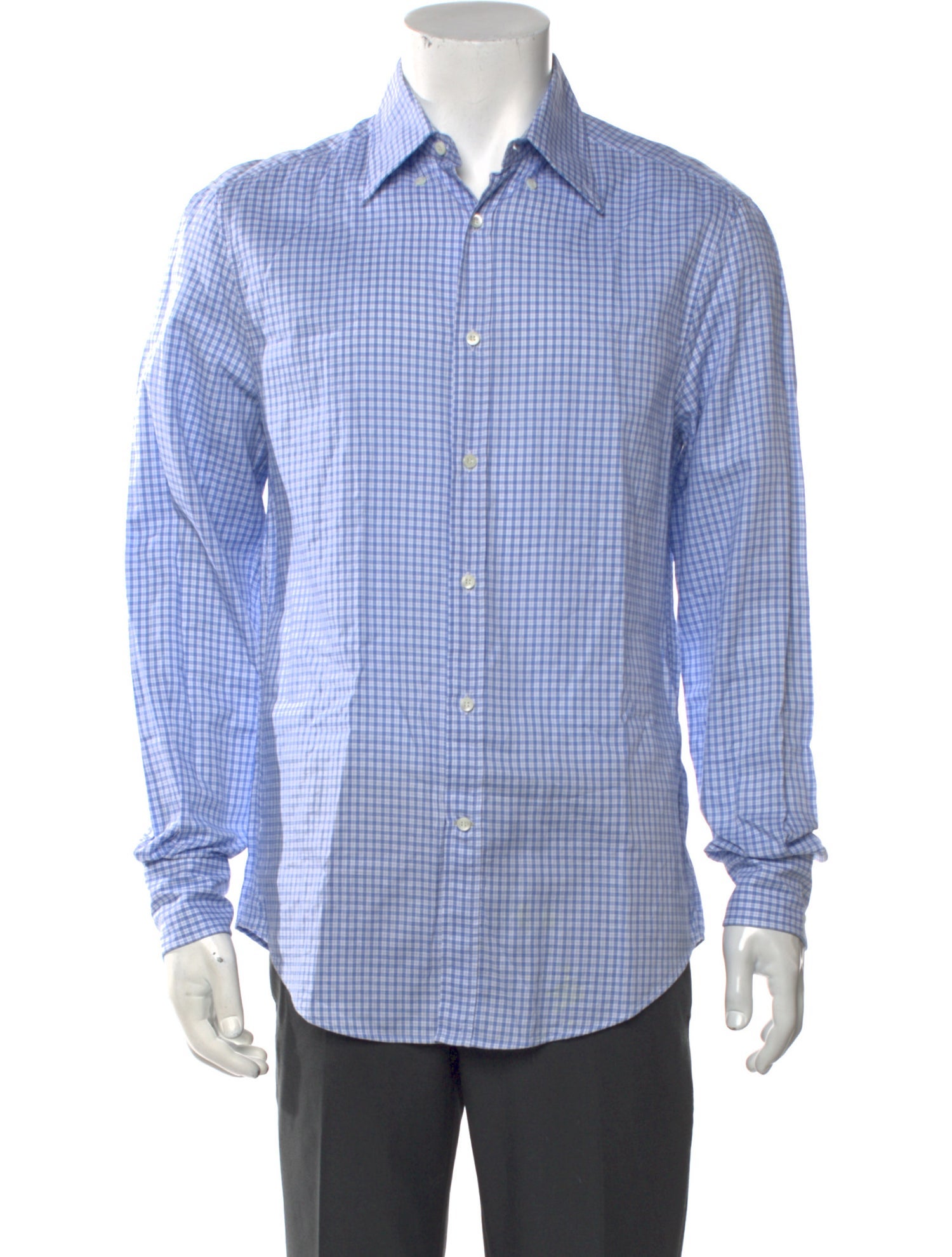 Brunello Cucinelli Plaid Print Long Sleeve Shirt