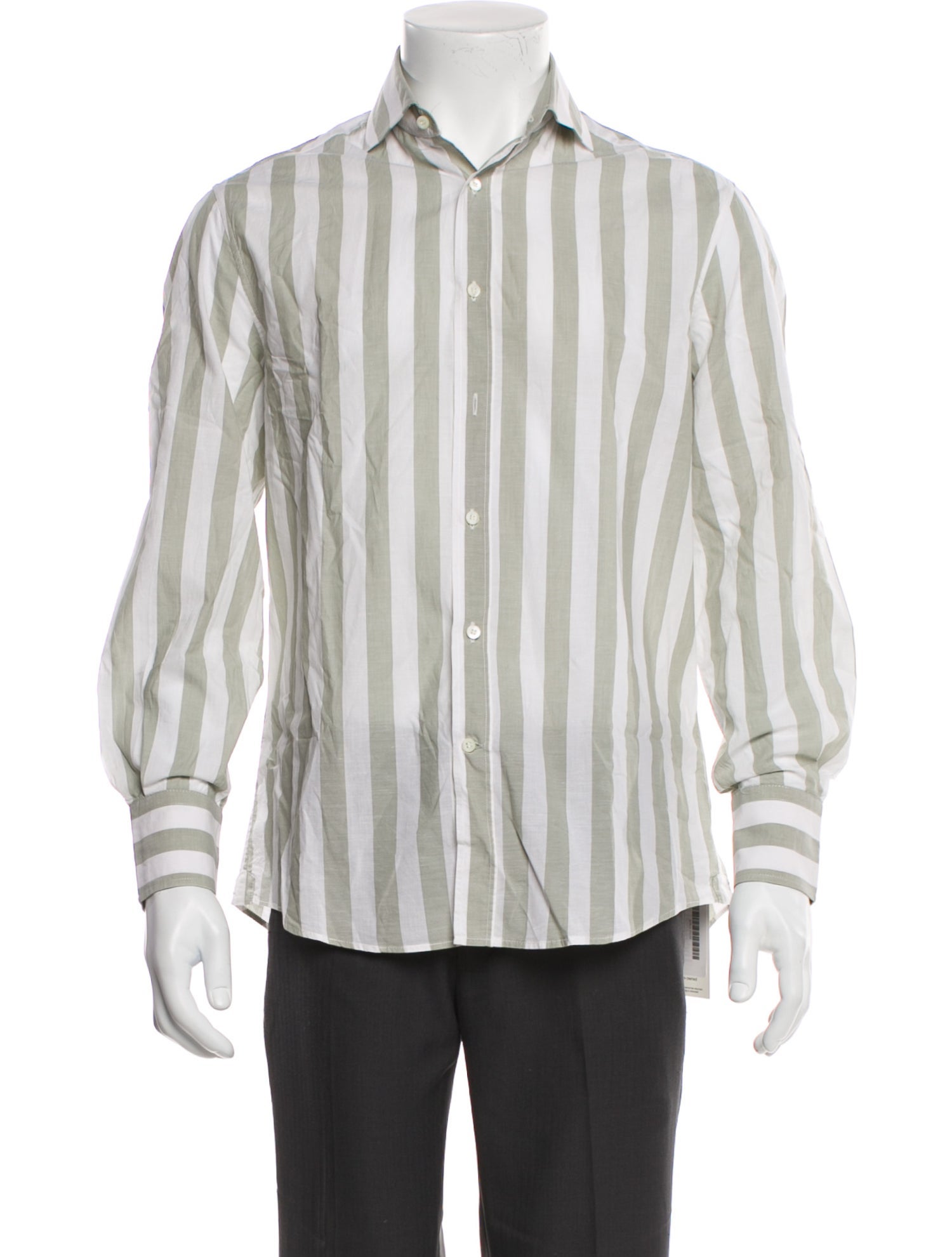 Brunello Cucinelli Striped Long Sleeve Shirt