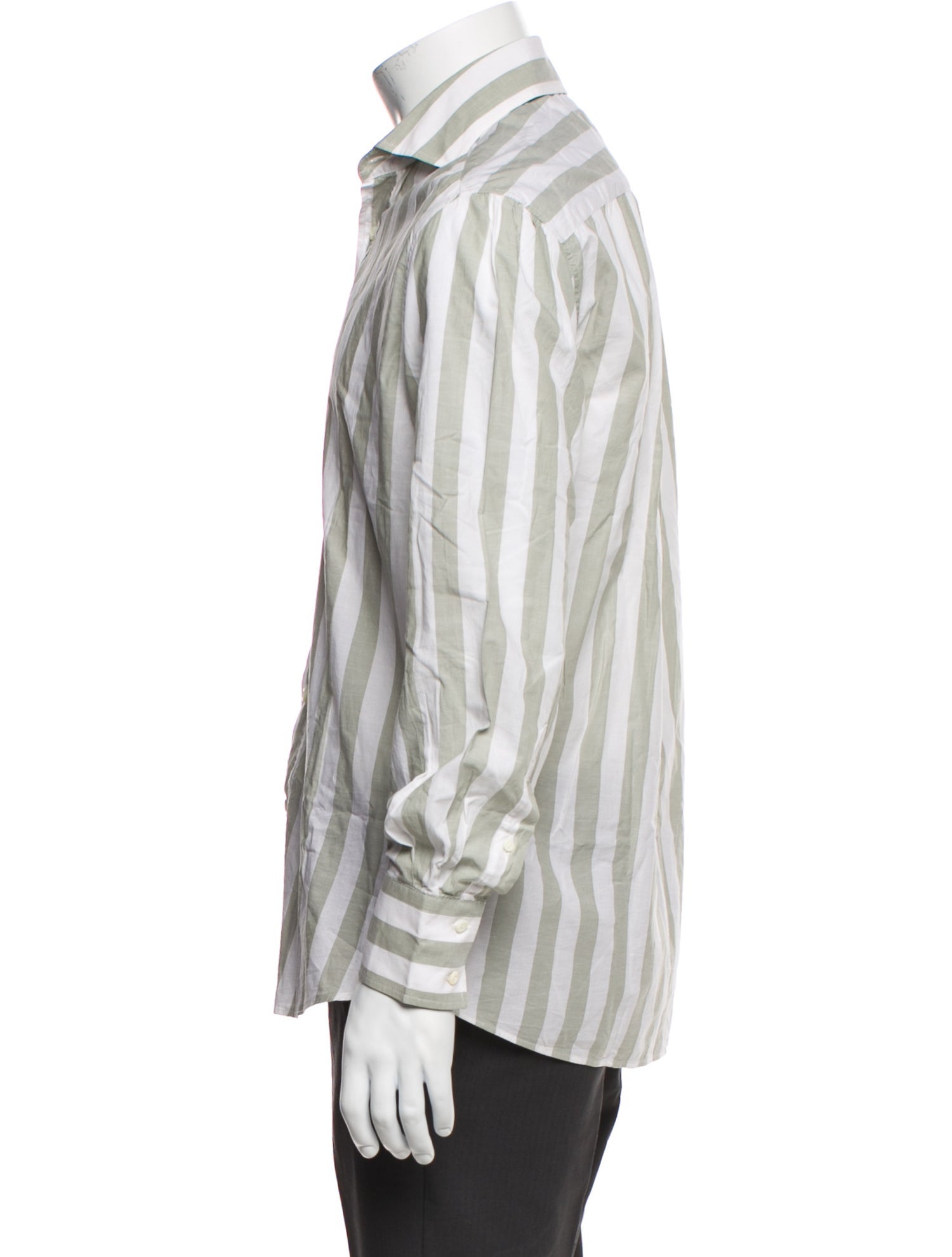 Brunello Cucinelli Striped Long Sleeve Shirt