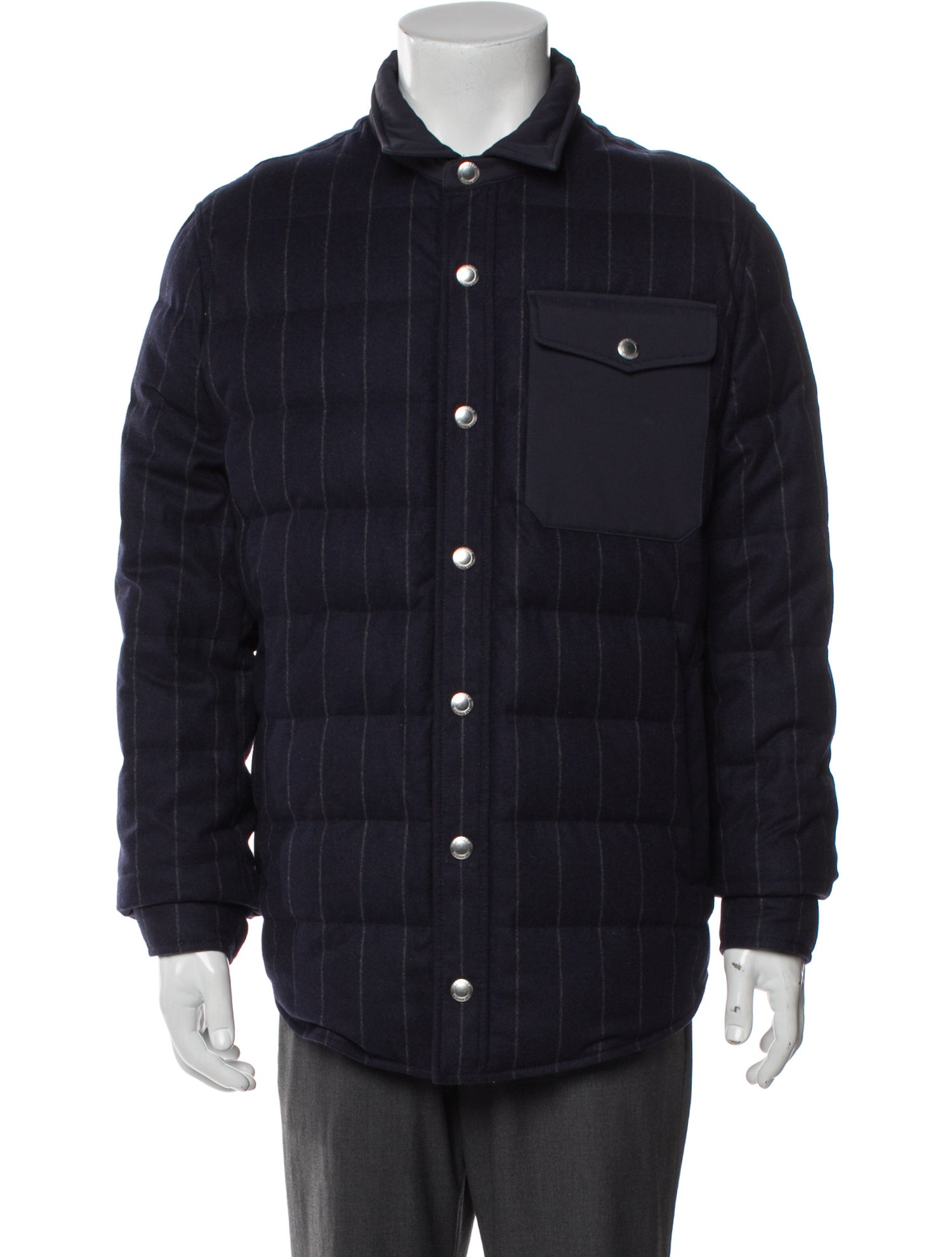 Brunello Cucinelli Plaid Print Puffer Coat
