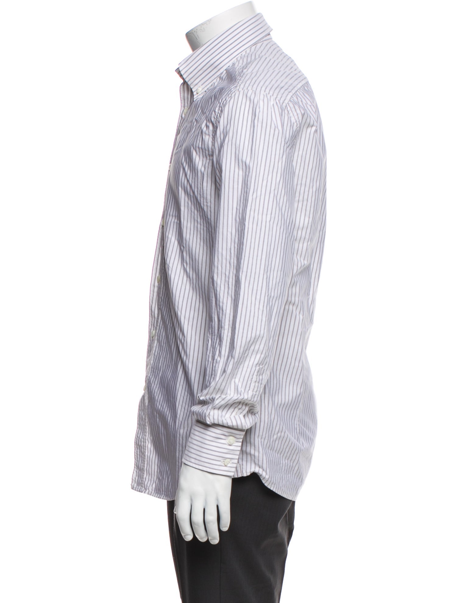 Brunello Cucinelli Striped Long Sleeve Shirt