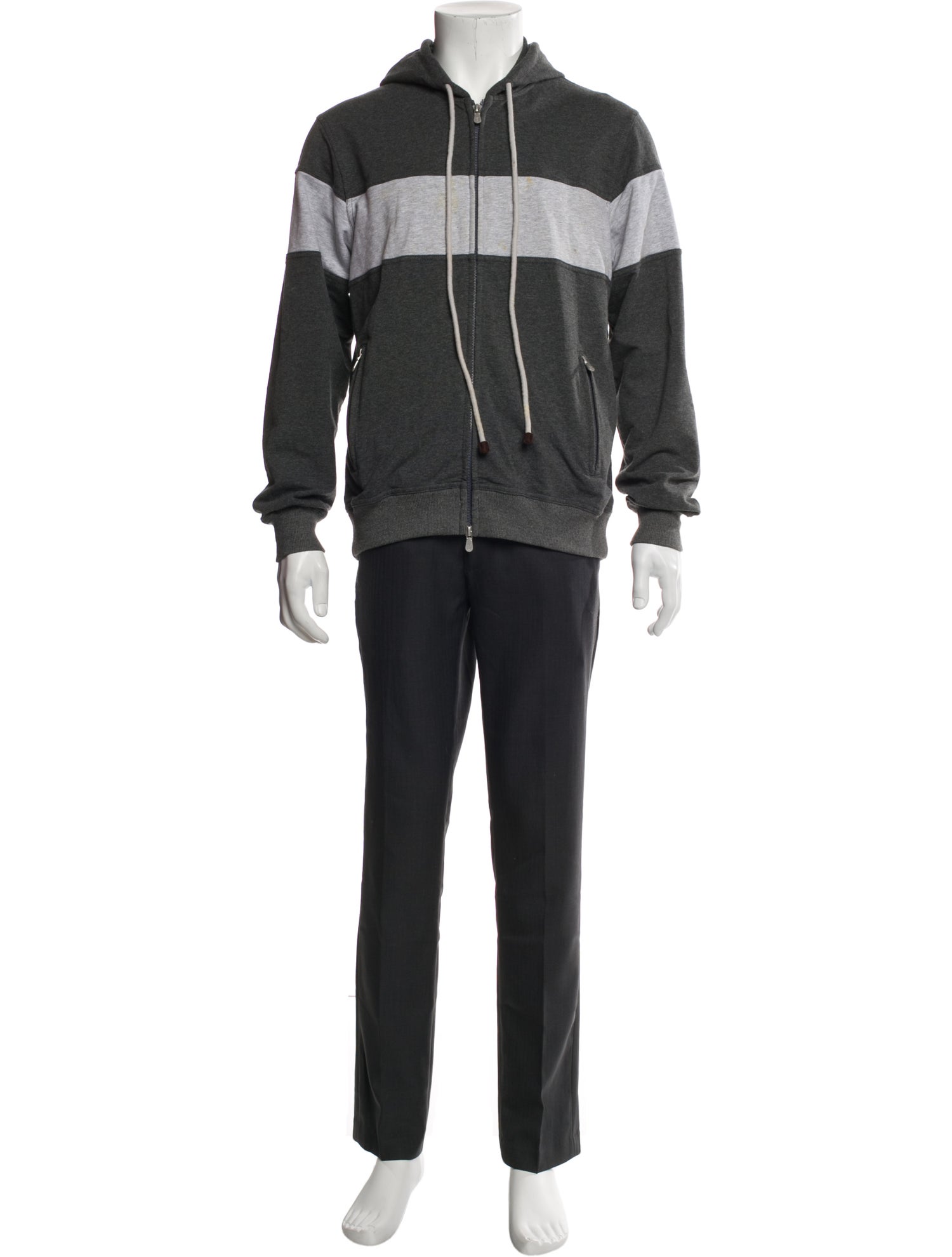 Brunello Cucinelli Colorblock Pattern Windbreaker