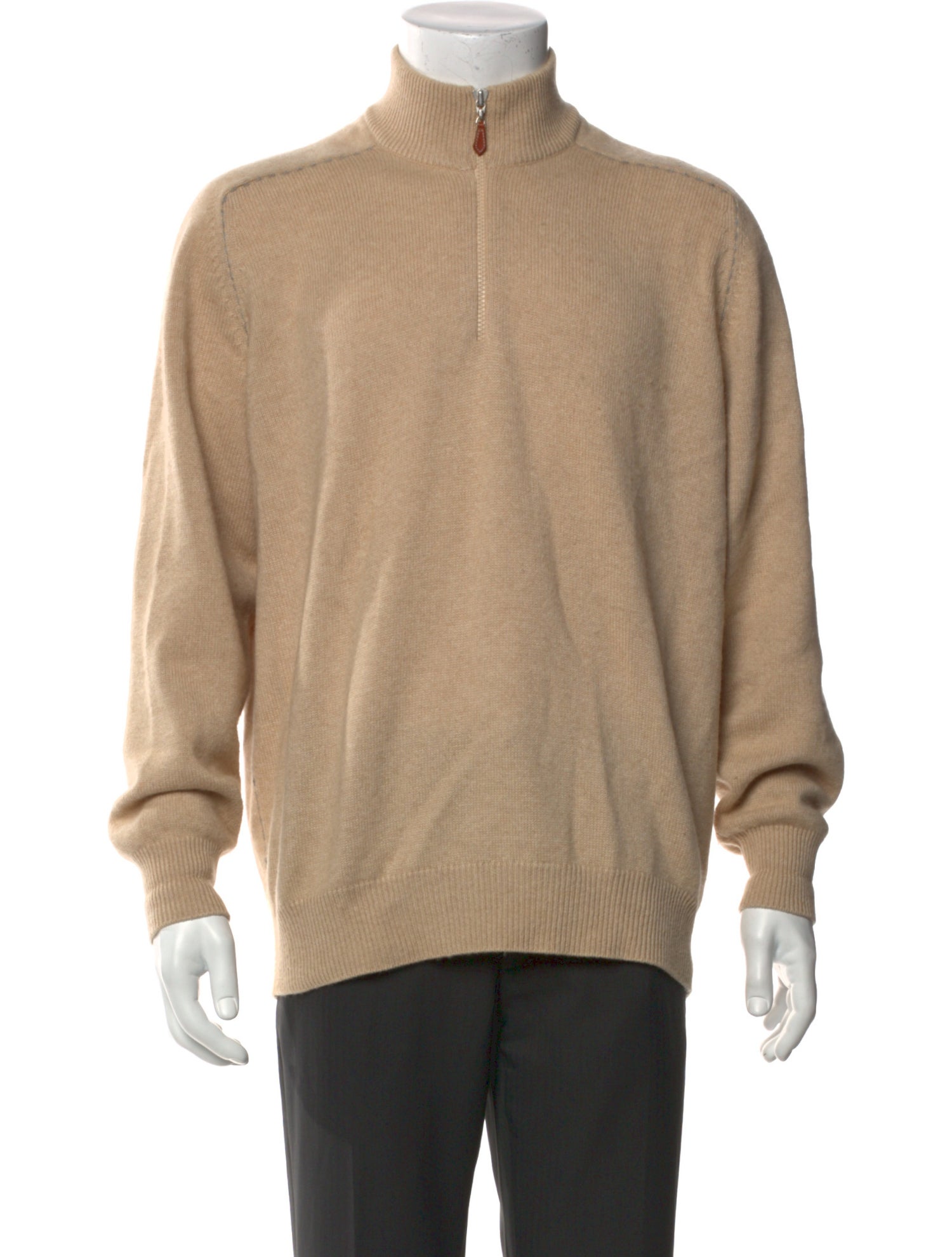 Brunello Cucinelli Cashmere Mock Neck Polo Sweater