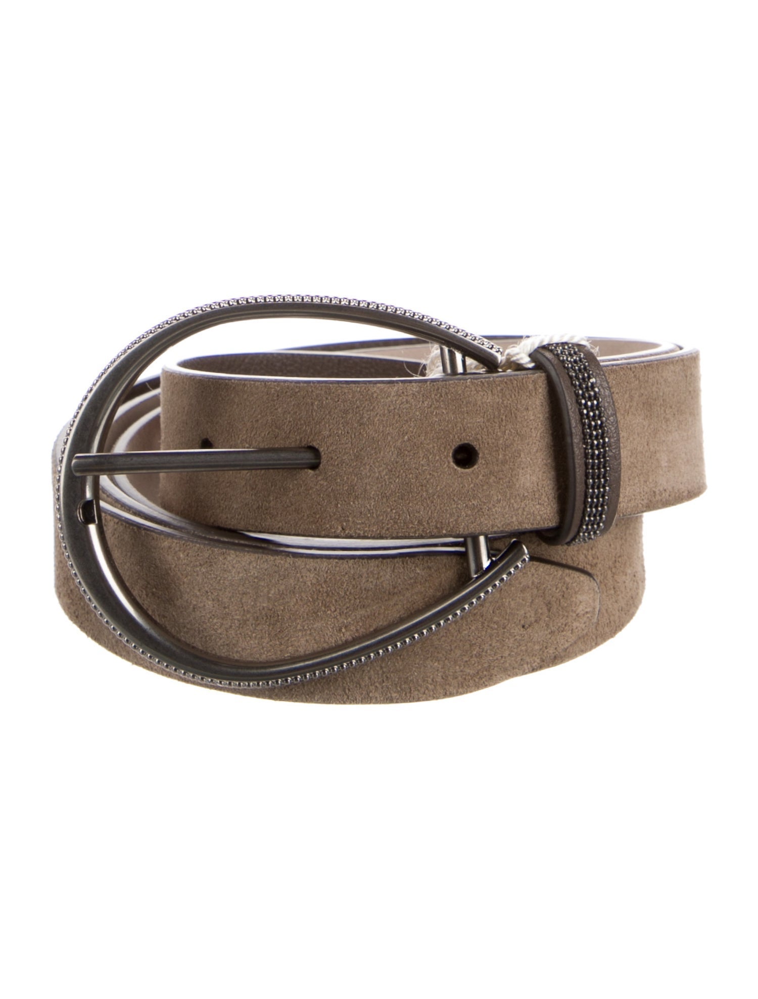 Brunello Cucinelli Suede Studded Accents Belt w/ Tags