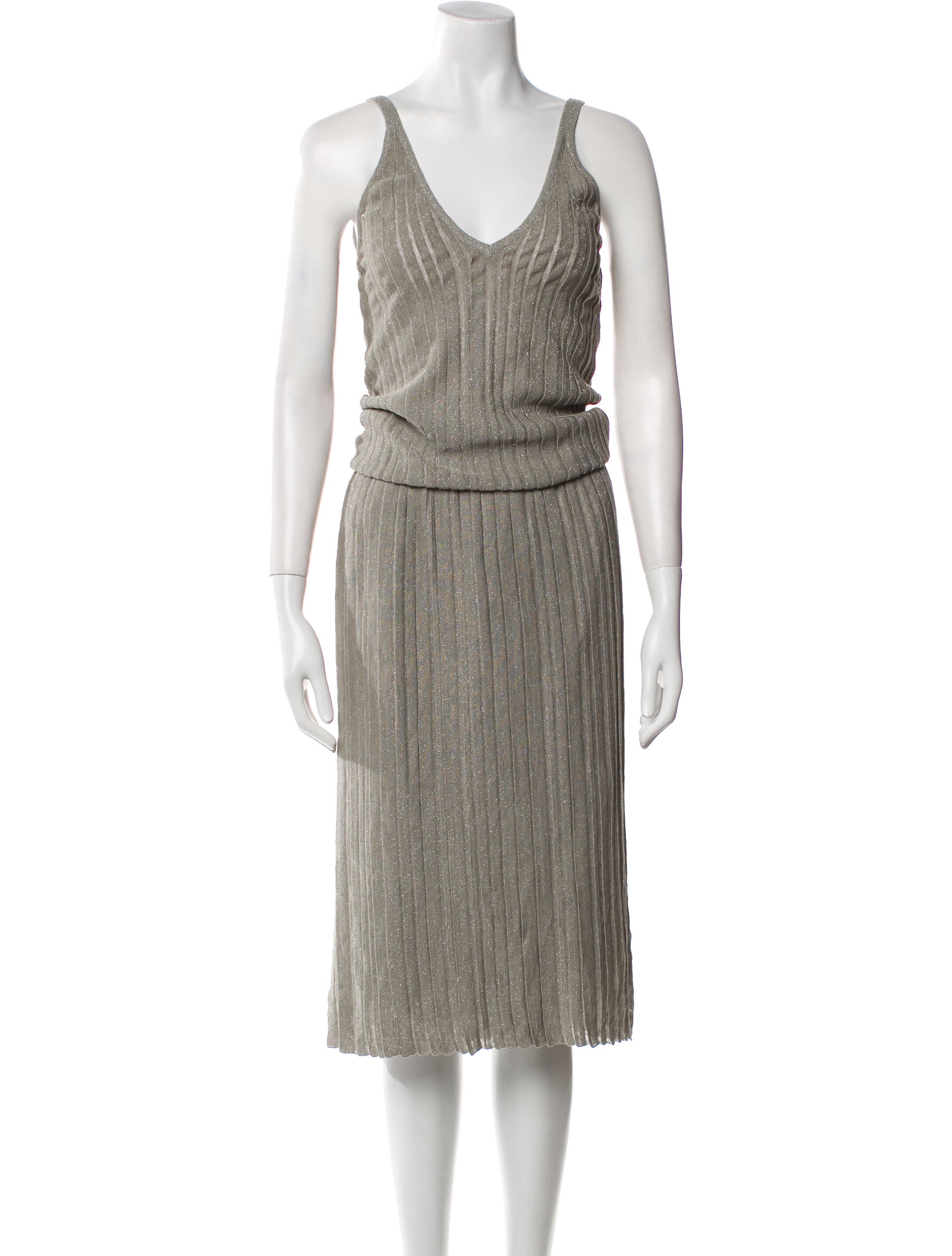 Brunello Cucinelli V-Neck Long Dress