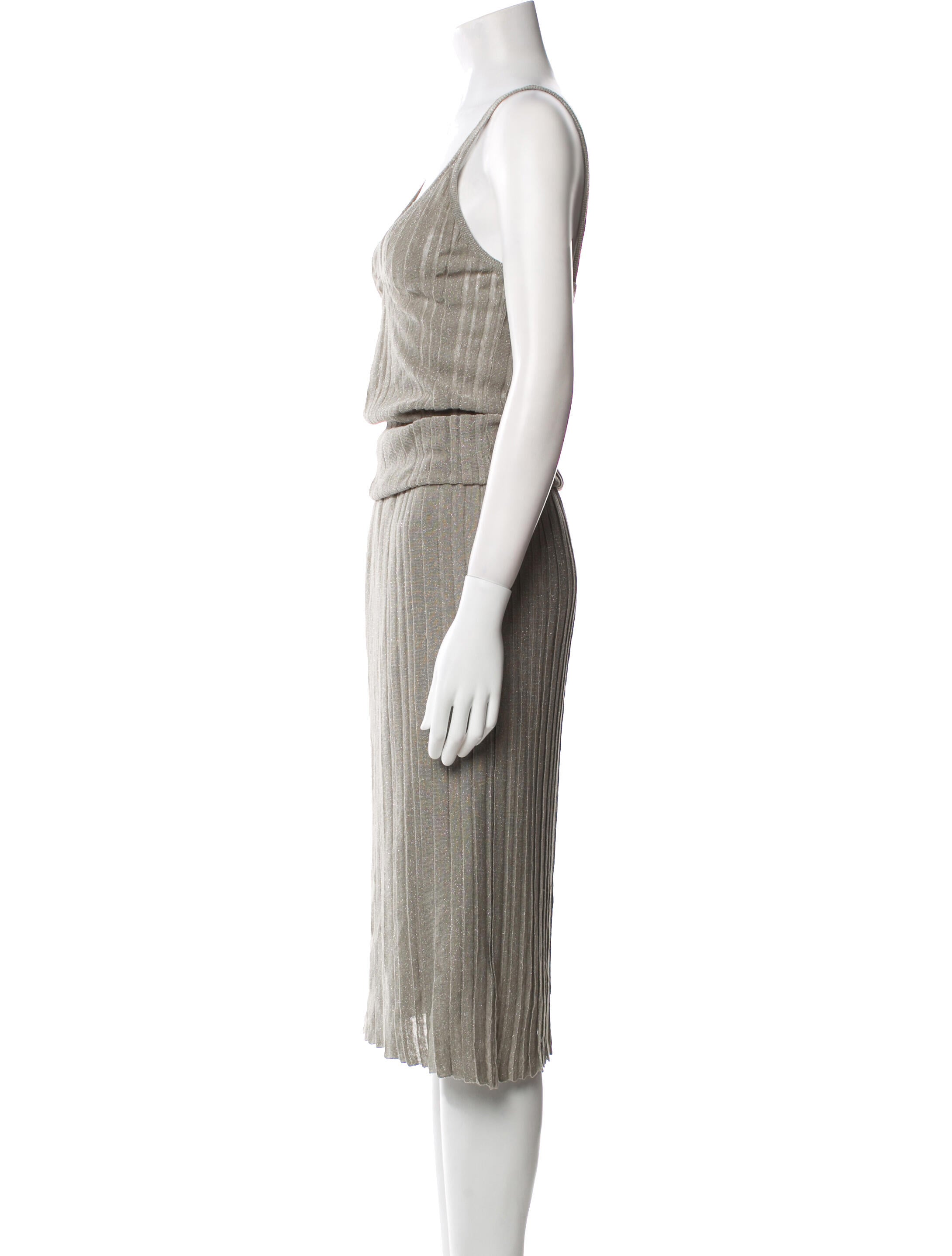 Brunello Cucinelli V-Neck Long Dress
