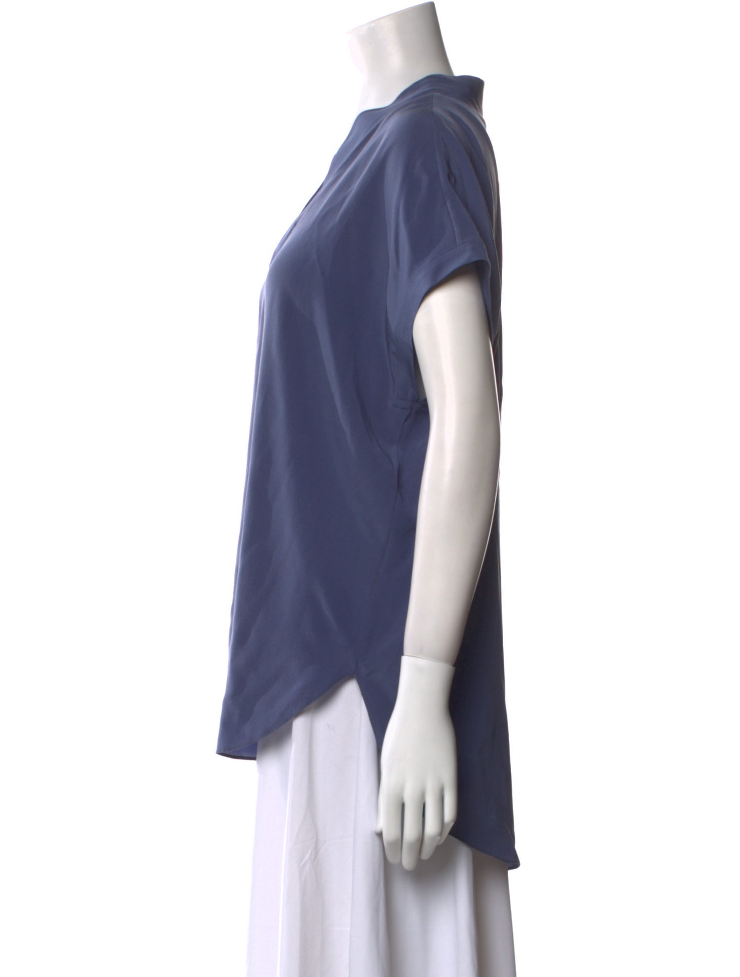 Brunello Cucinelli Silk V-Neck Blouse