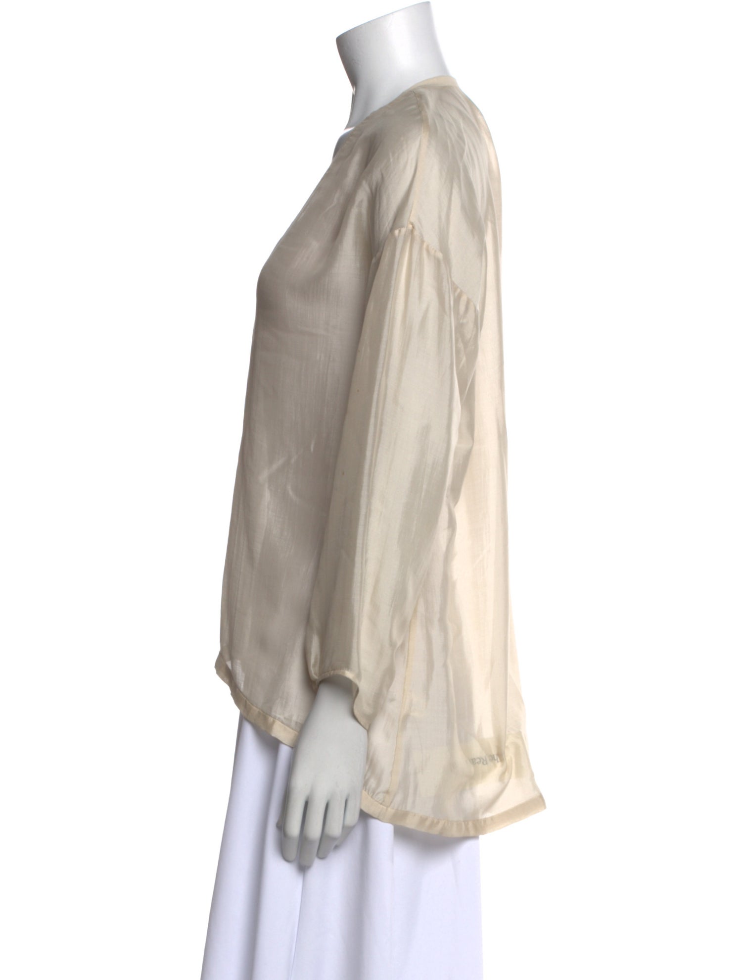 Brunello Cucinelli Silk V-Neck Blouse