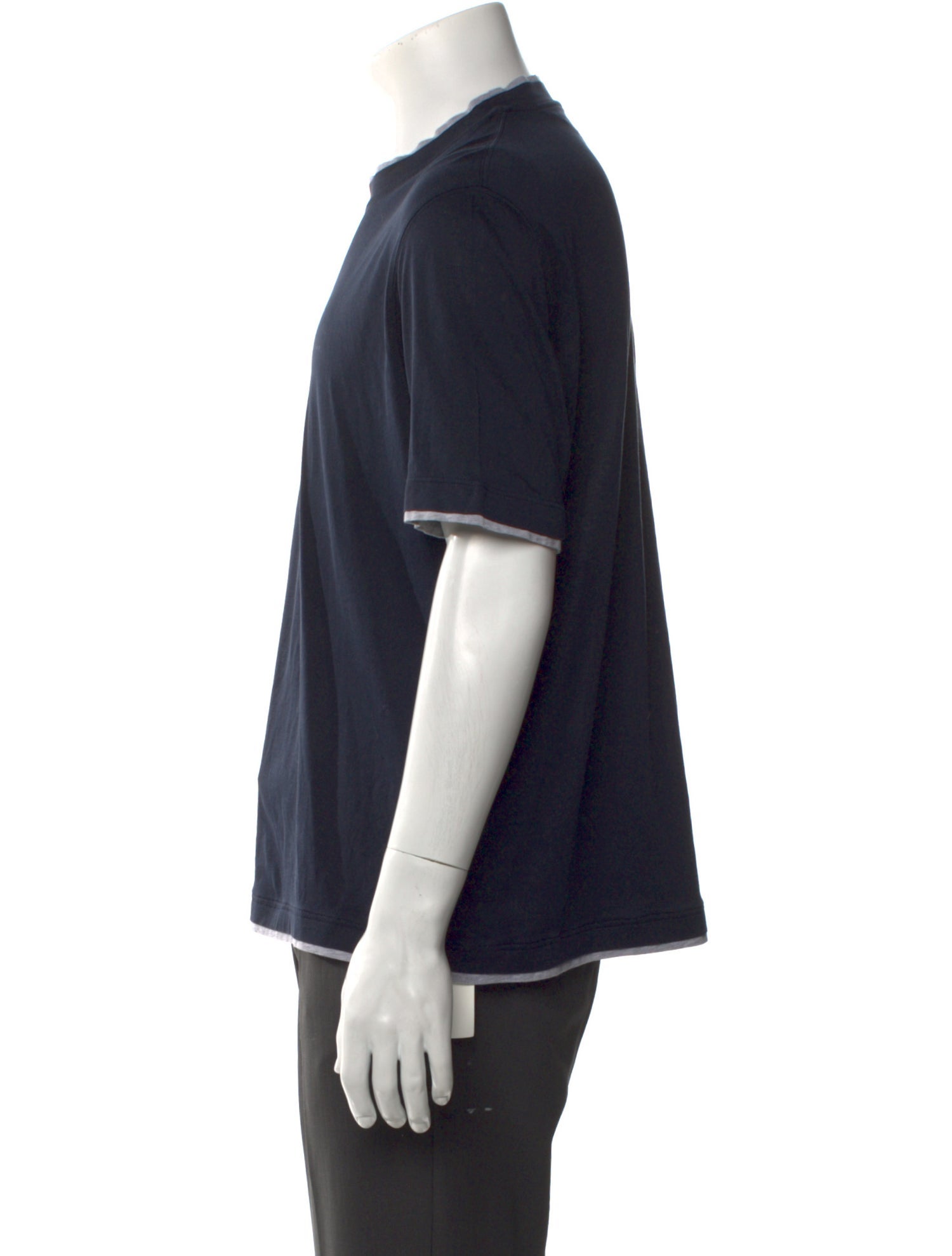 Brunello Cucinelli Silk Crew Neck T-Shirt