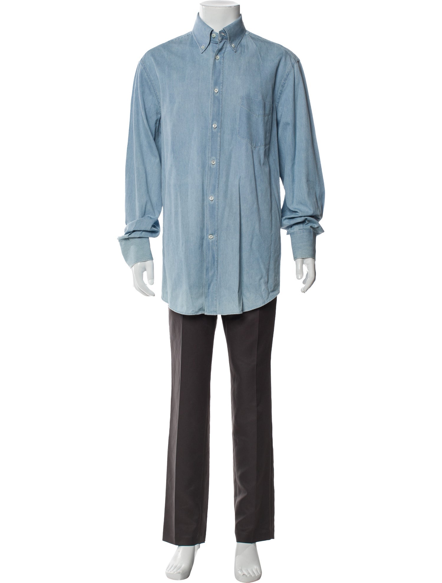 Brunello Cucinelli Long Sleeve Denim Shirt
