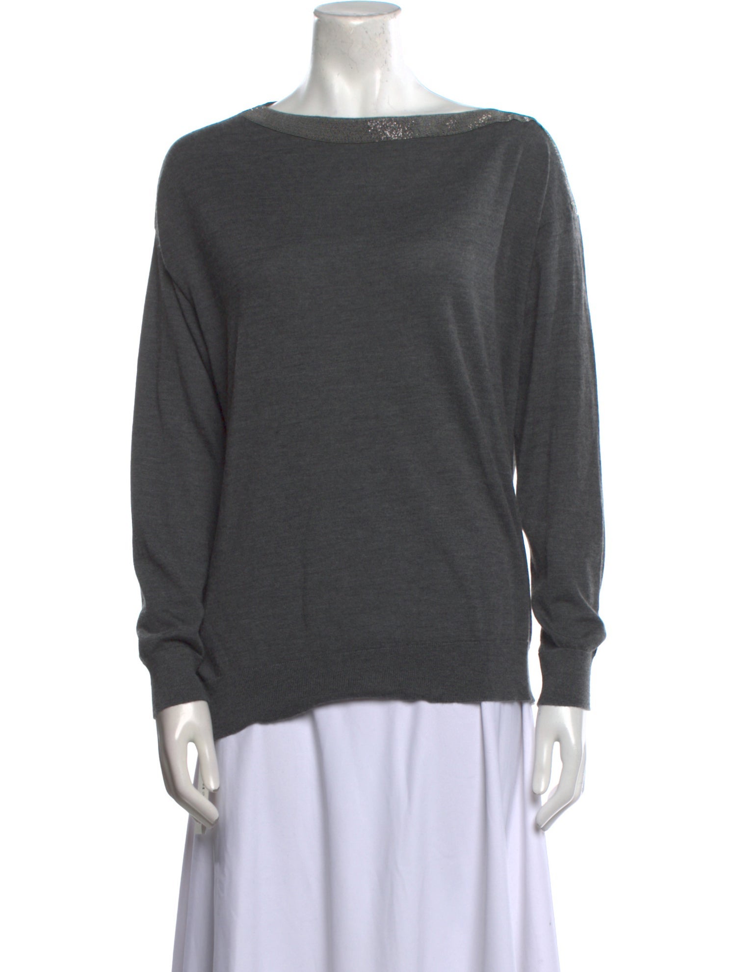 Brunello Cucinelli Cashmere Bateau Neckline Sweater
