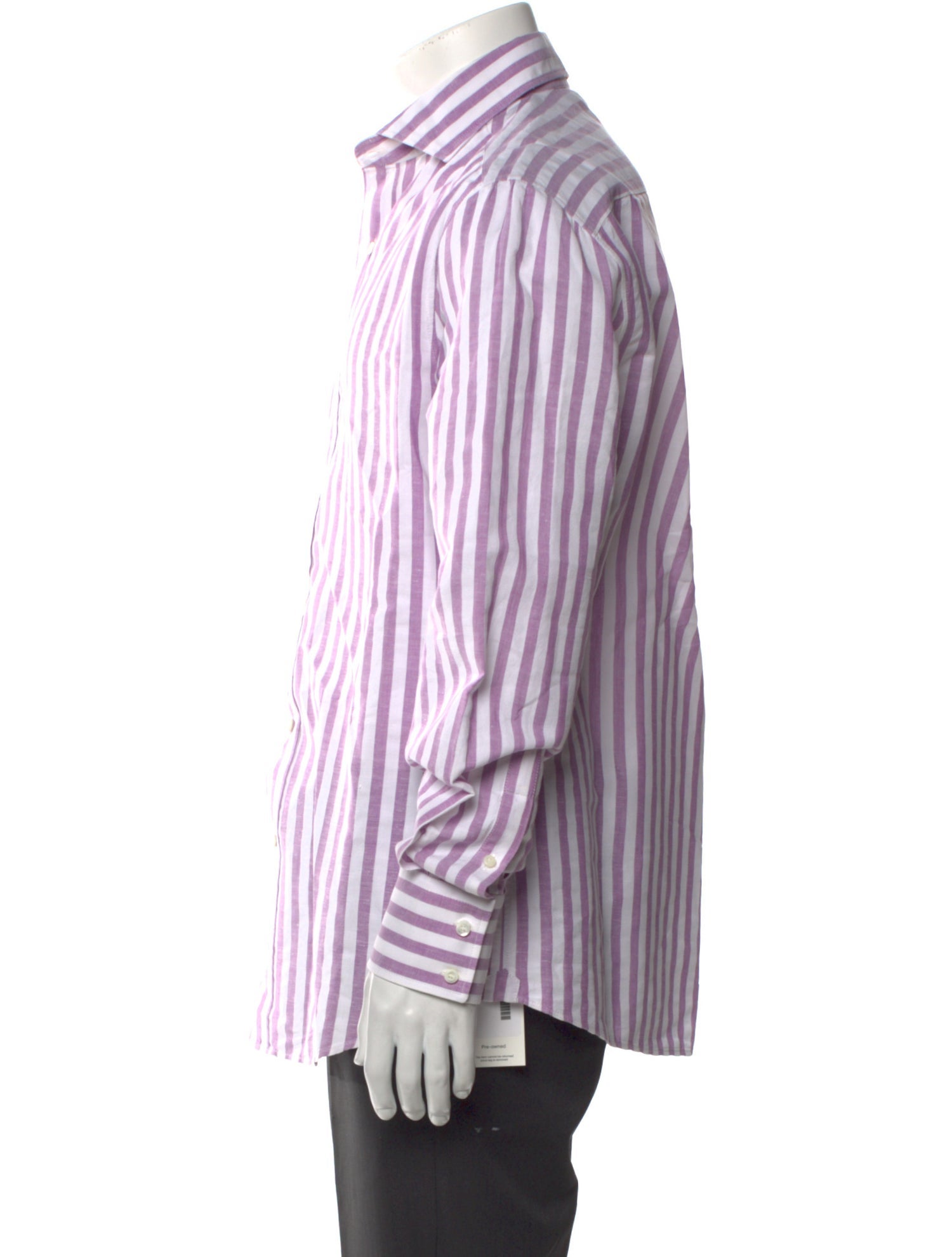 Brunello Cucinelli Striped Long Sleeve Dress Shirt