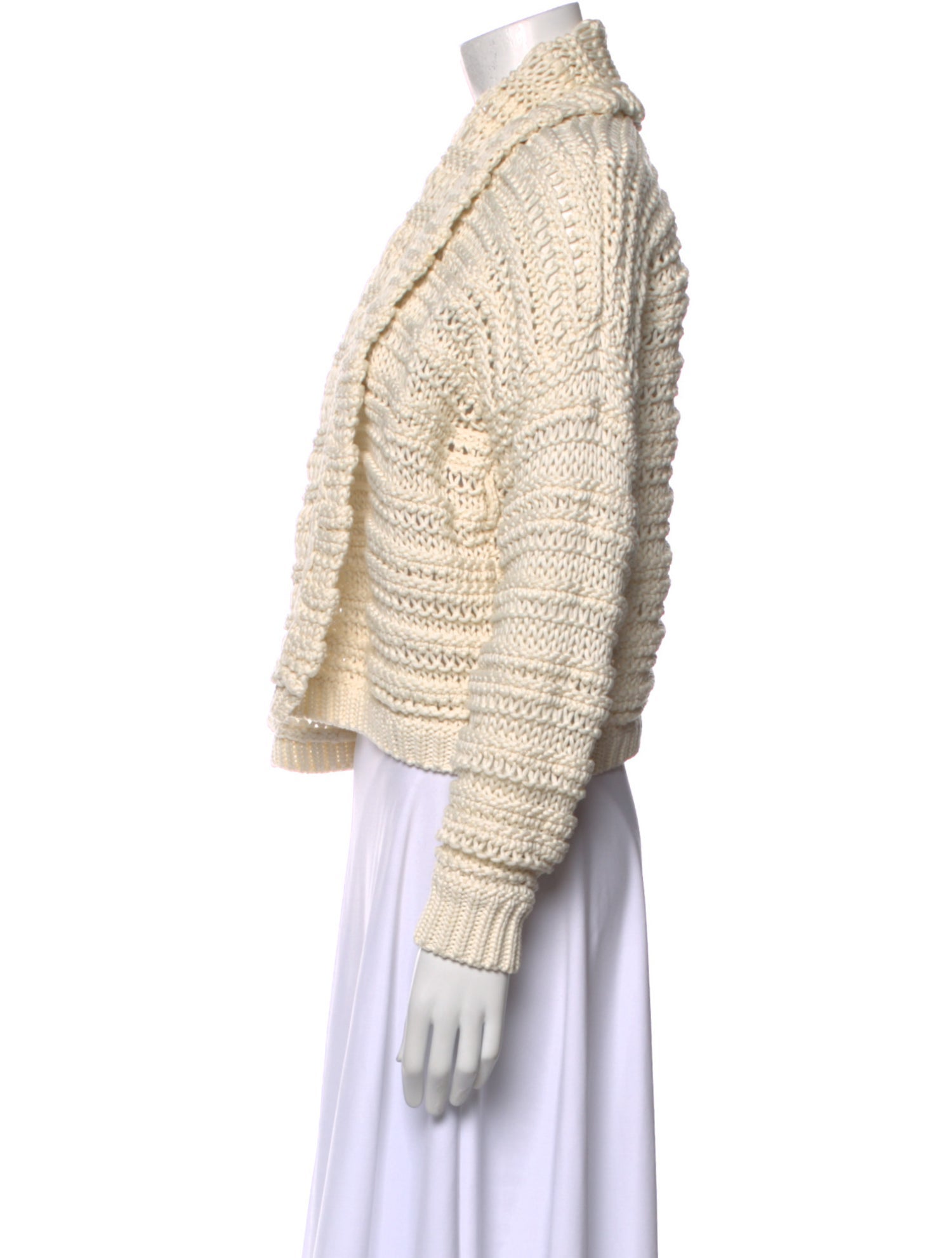 Brunello Cucinelli Striped Open Front Sweater